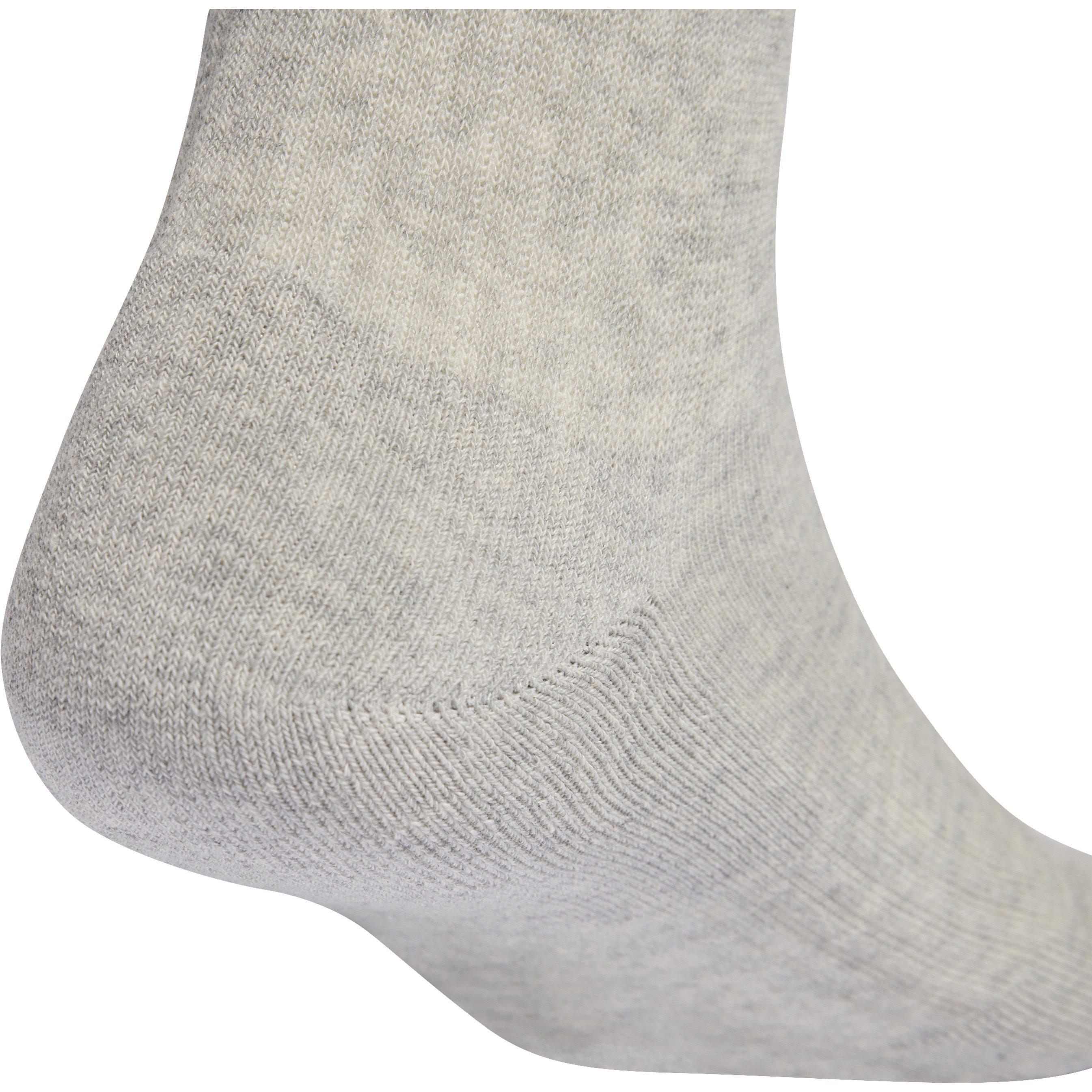 Grigio/Bianco/Nero - adidas - Cushioned 3 Stripe Crew Sock 3 Pack Juniors - 4