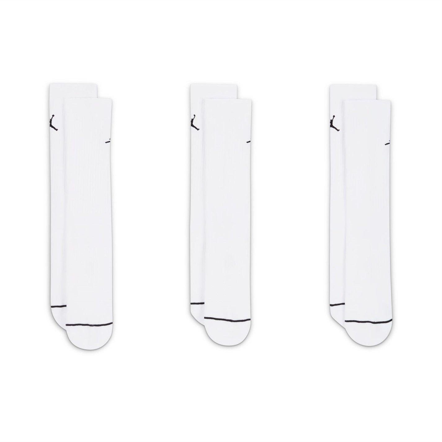 White/Black - Nike - Jordan Adults Everyday Crew Socks 3 Pairs - 2