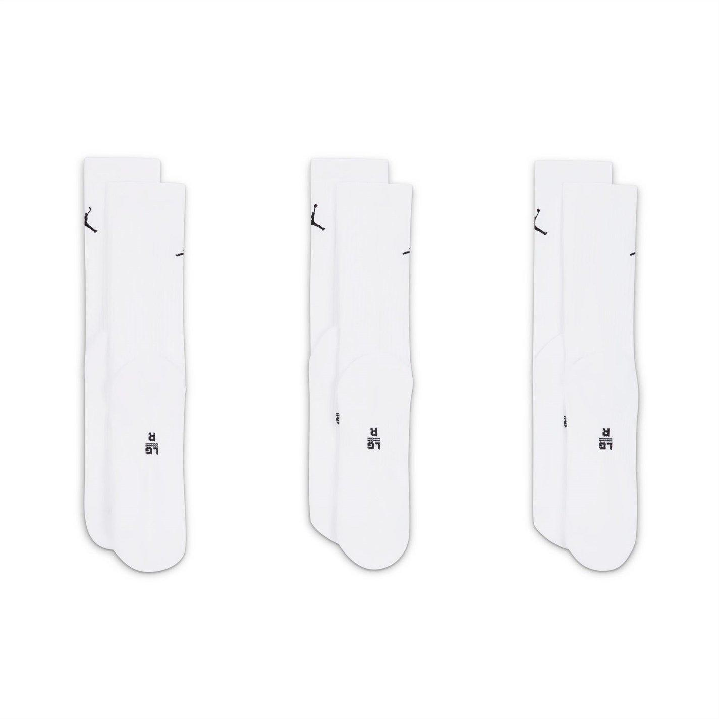 White/Black - Nike - Jordan Adults Everyday Crew Socks 3 Pairs - 3