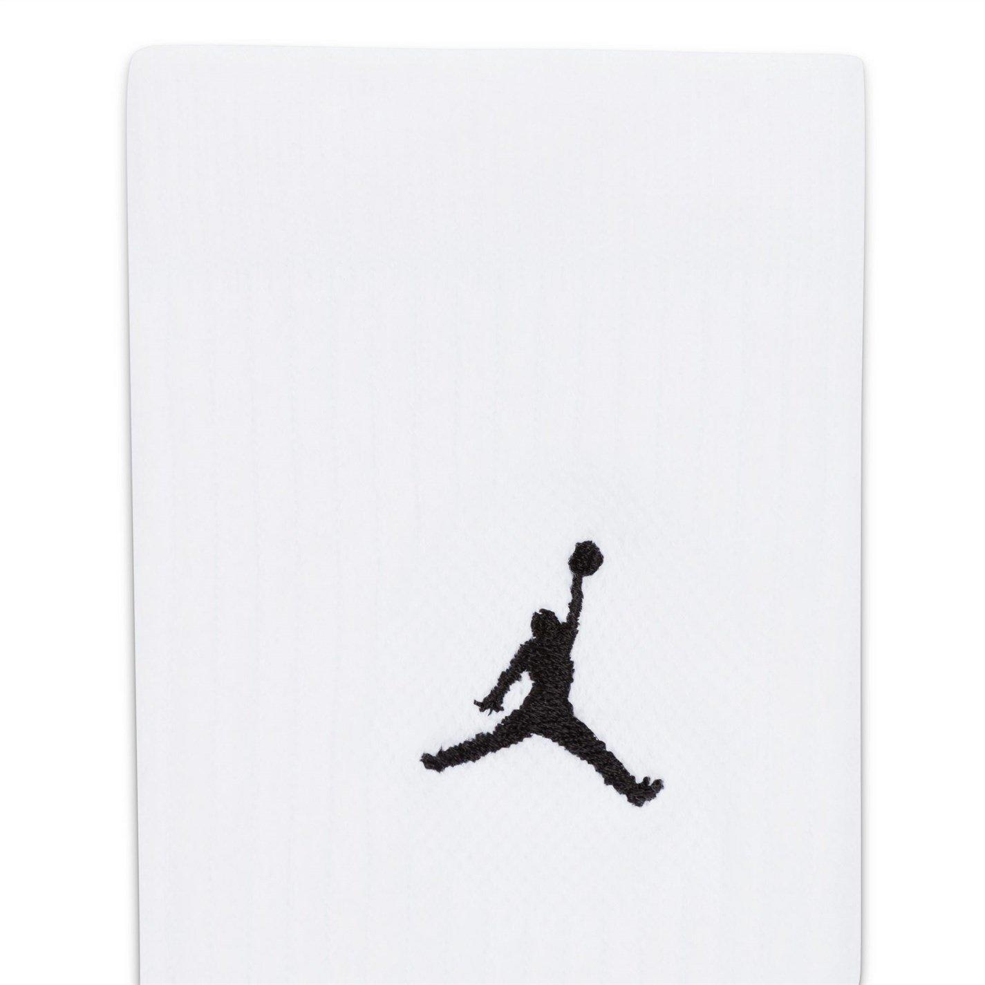White/Black - Nike - Jordan Adults Everyday Crew Socks 3 Pairs - 4