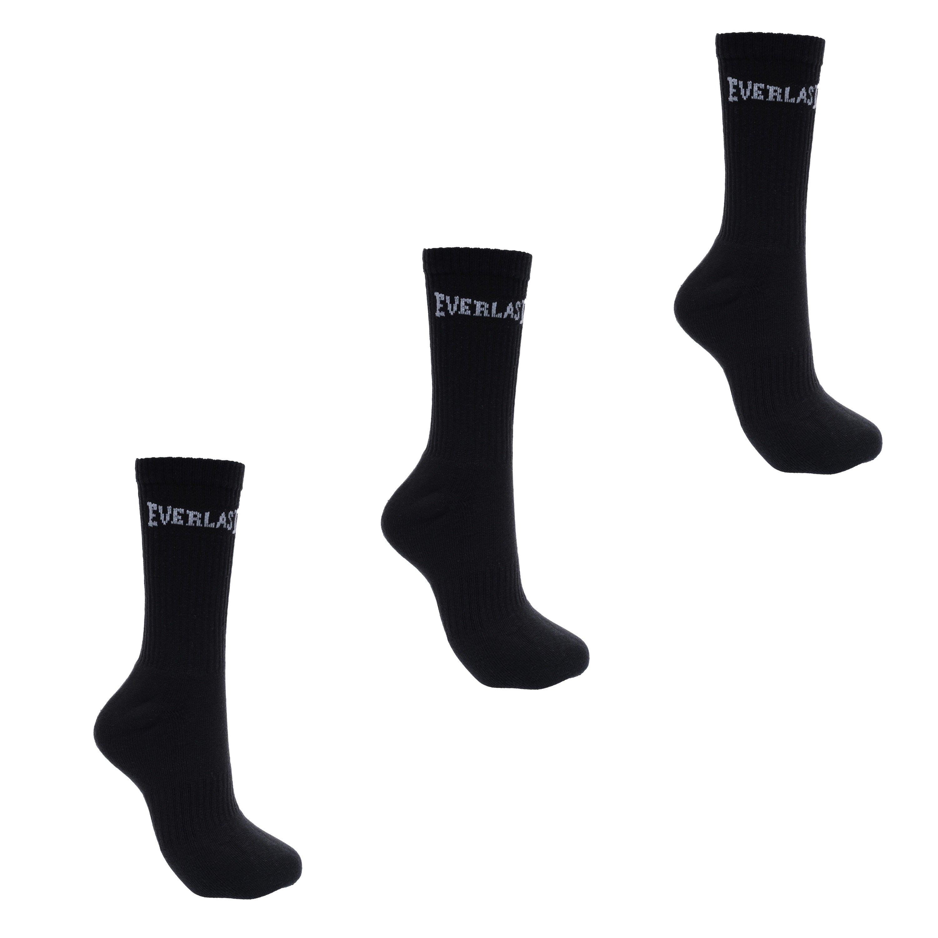 Black - Everlast - 3 Pack Crew Socks Mens - 1