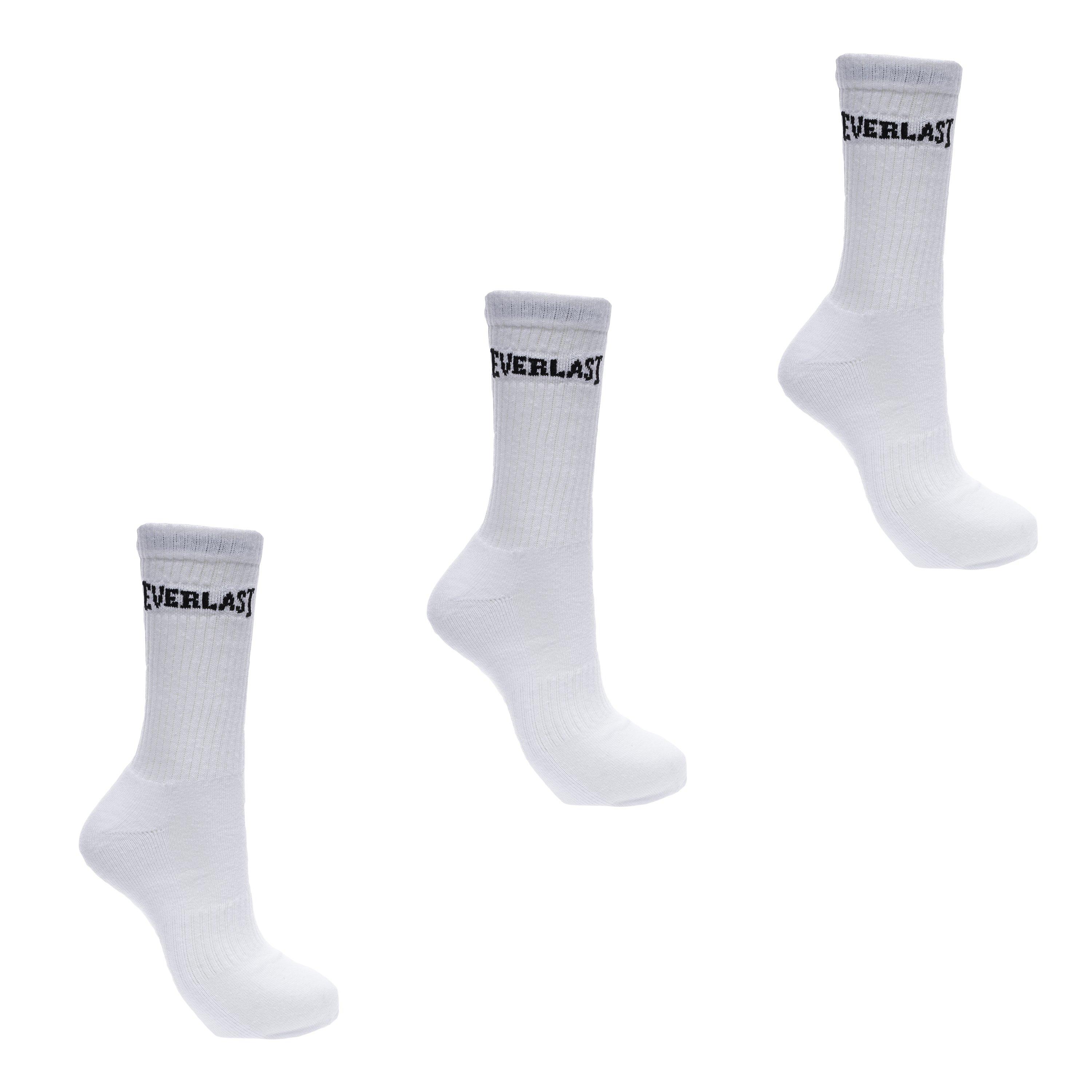 White - Everlast - 3 Pack Crew Socks Mens - 1
