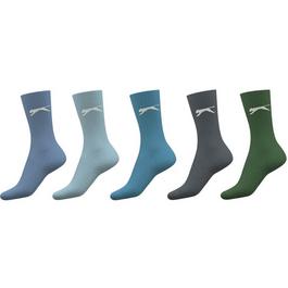 Slazenger 5 Pack Crew Socks Mens Size 7-11