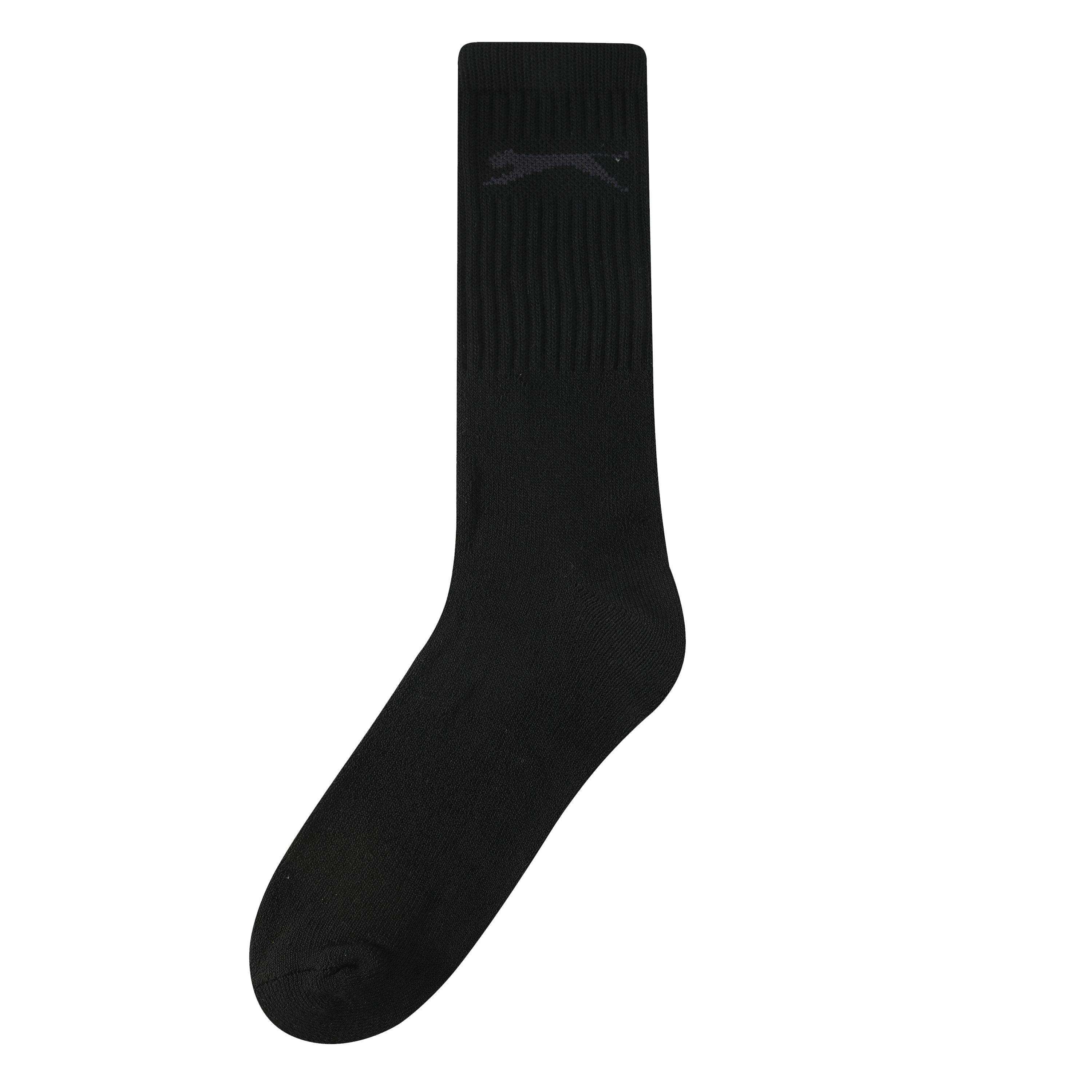 Black - Slazenger - 5 Pack Crew Socks Mens Size 12+ - 3