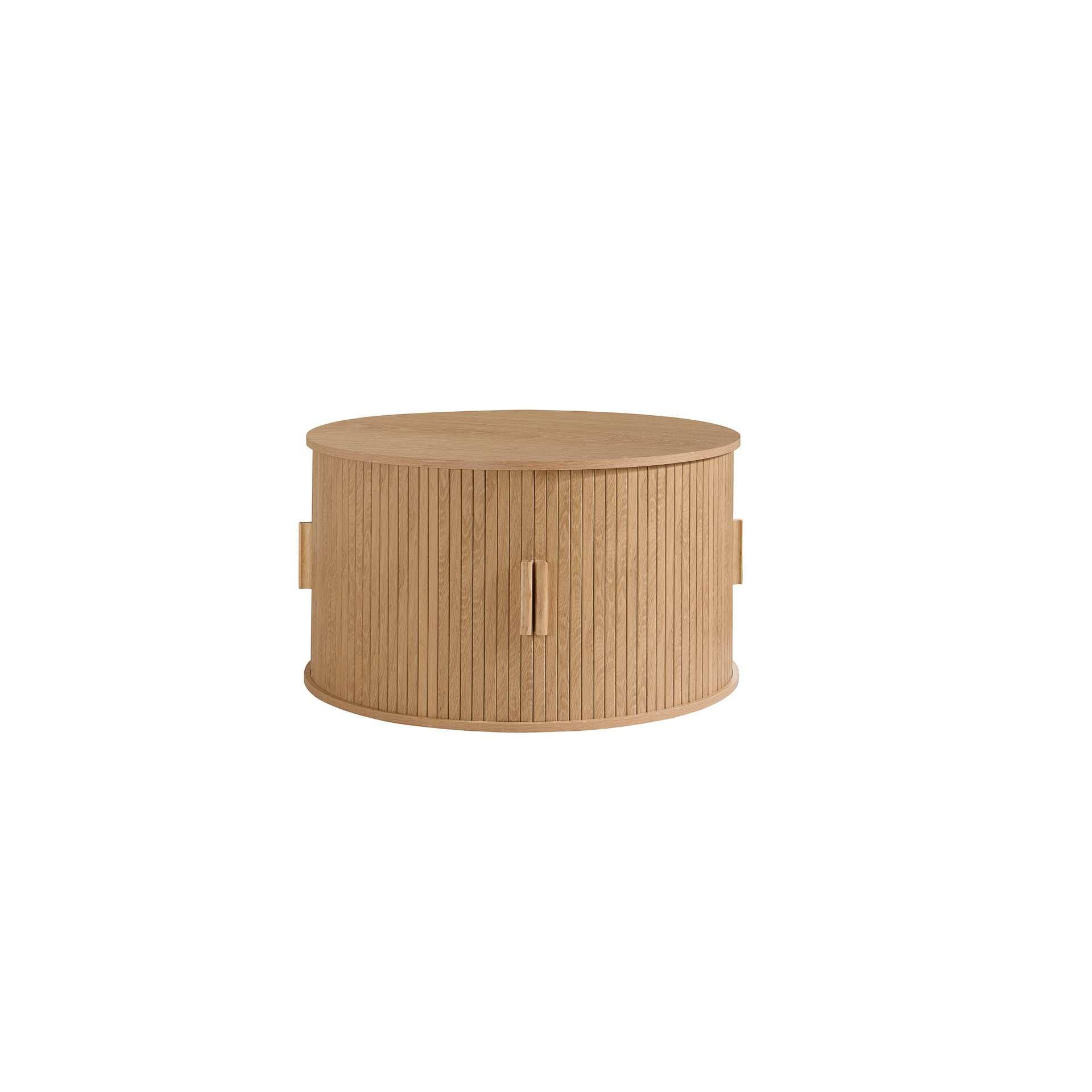 Brown - Birlea - Axel Round Fluted Coffee Table with Storage - 6