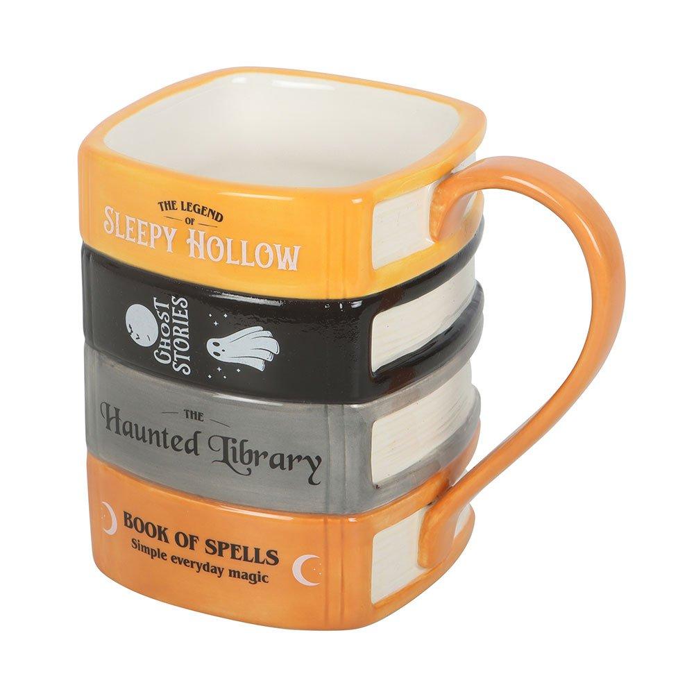 Black - Something Different - The Haunted Library Book Stack Mug - 2