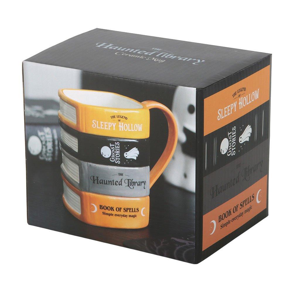 Black - Something Different - The Haunted Library Book Stack Mug - 5