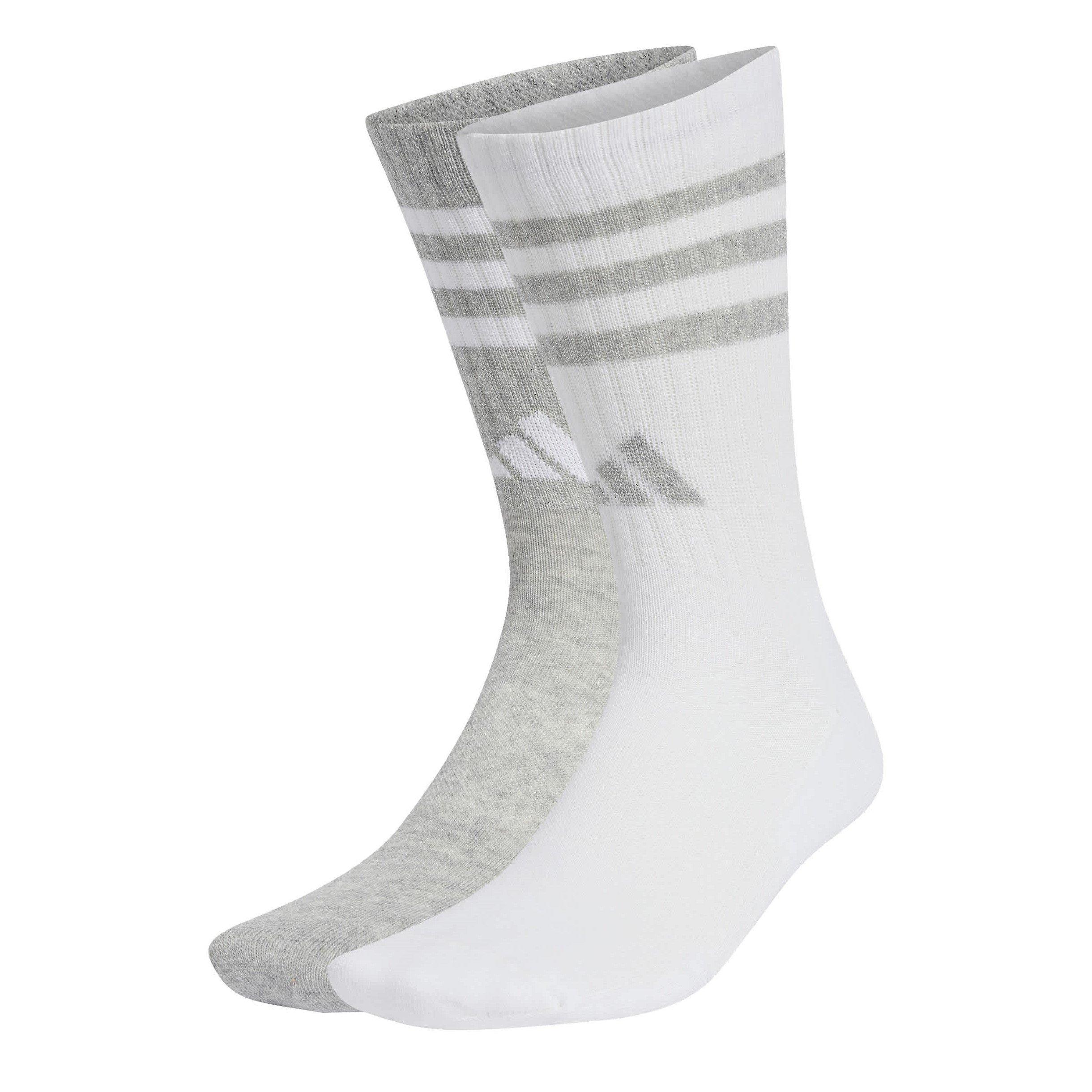White/Mgh Solid - adidas - 3s Lrx Crw 2pp Crew Sock Unisex Adults