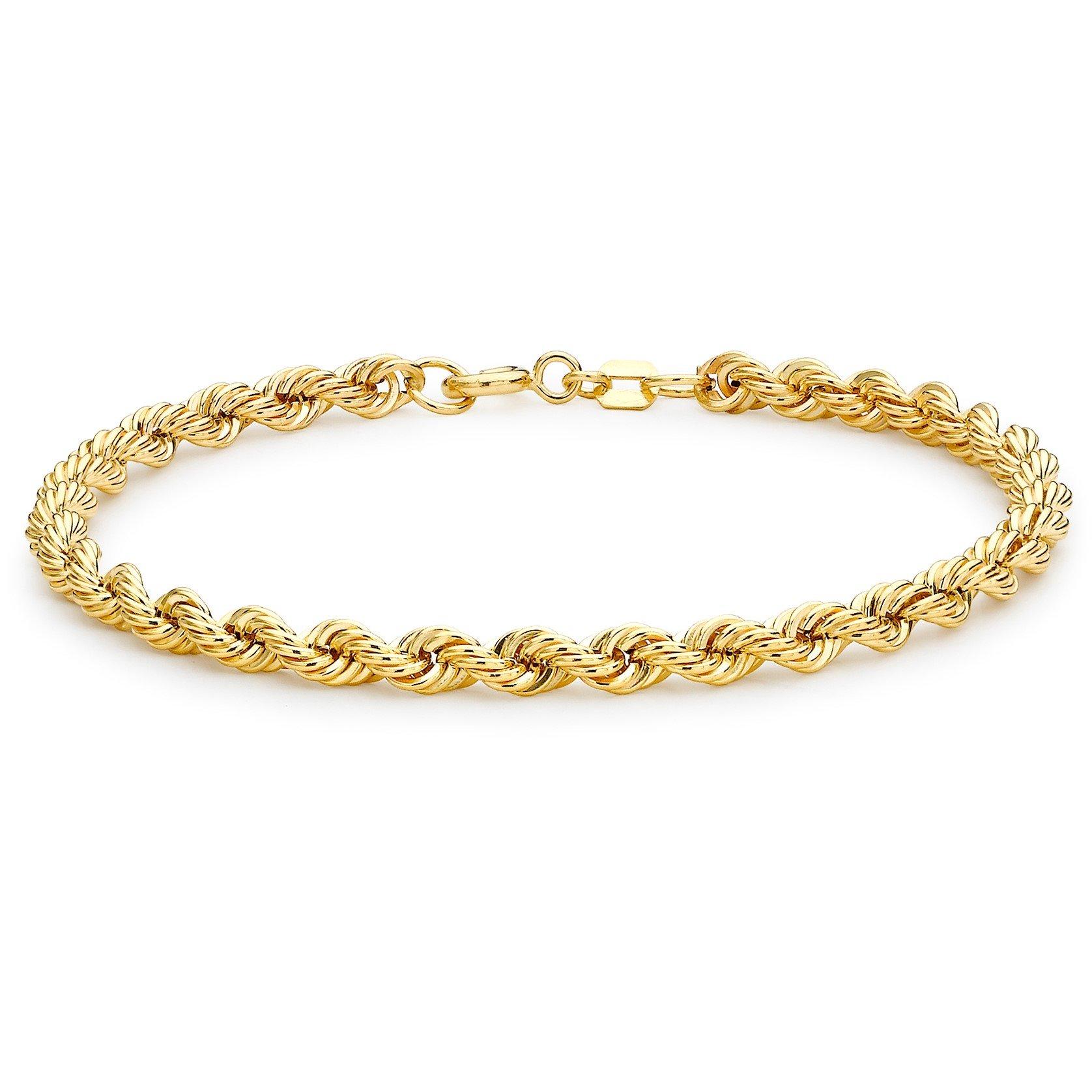 Yellow Gold - Be You - 9ct Gold Rope Chain Bracelet - 1