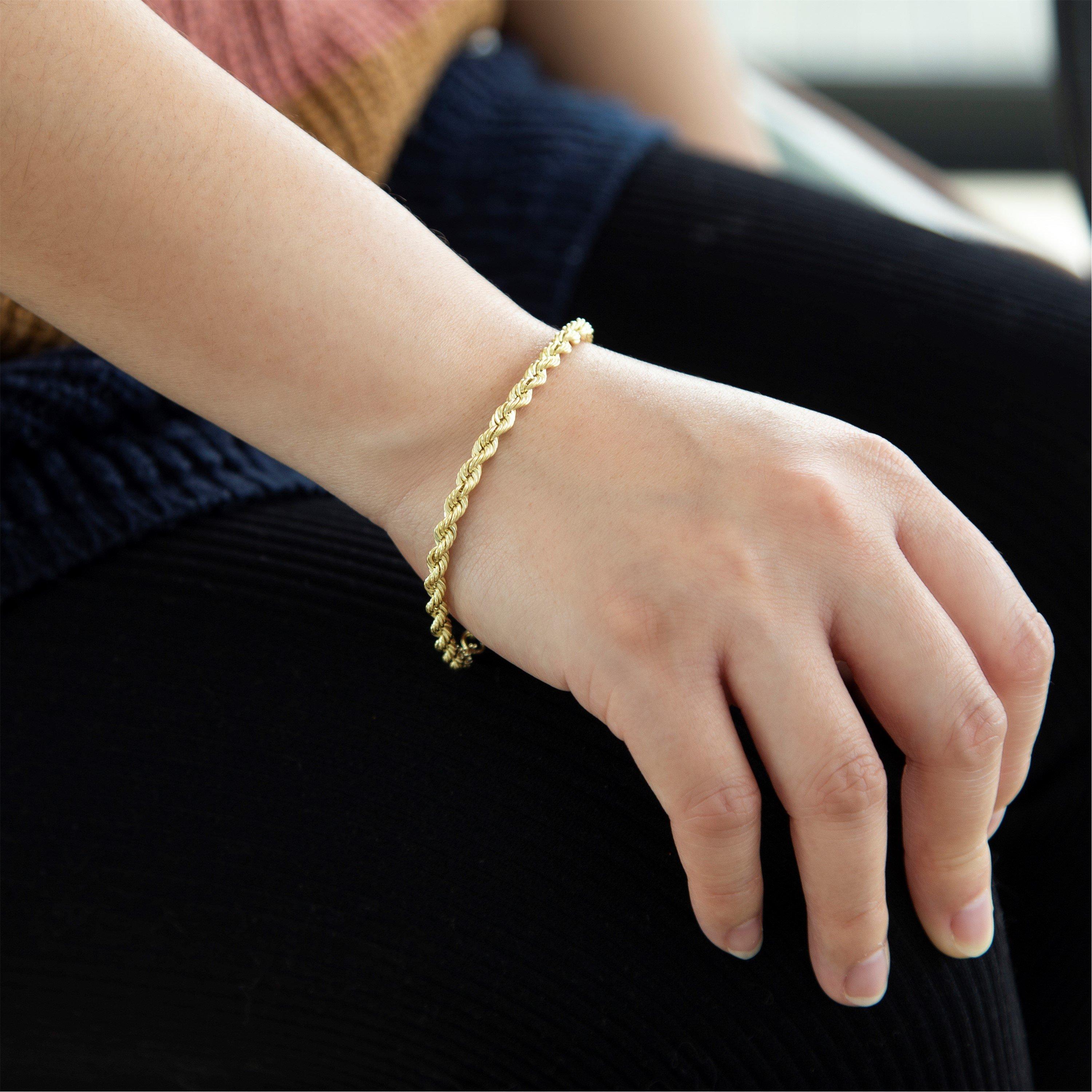 Yellow Gold - Be You - 9ct Gold Rope Chain Bracelet - 2