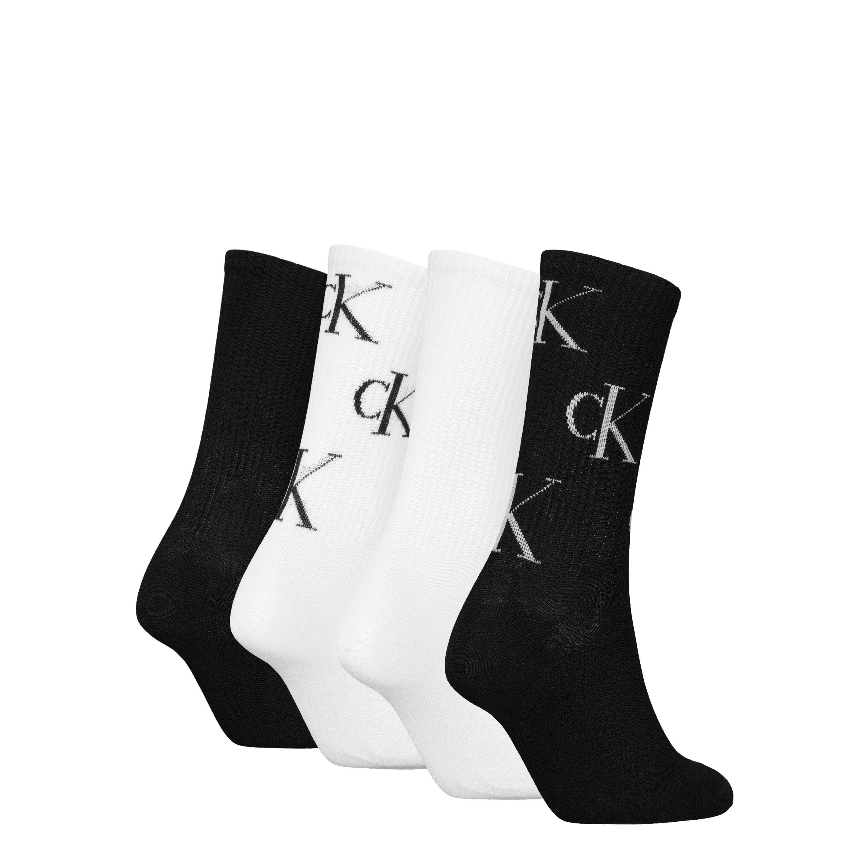 Nero / Bianco - Calvin Klein - Women's Crew Socks - 2