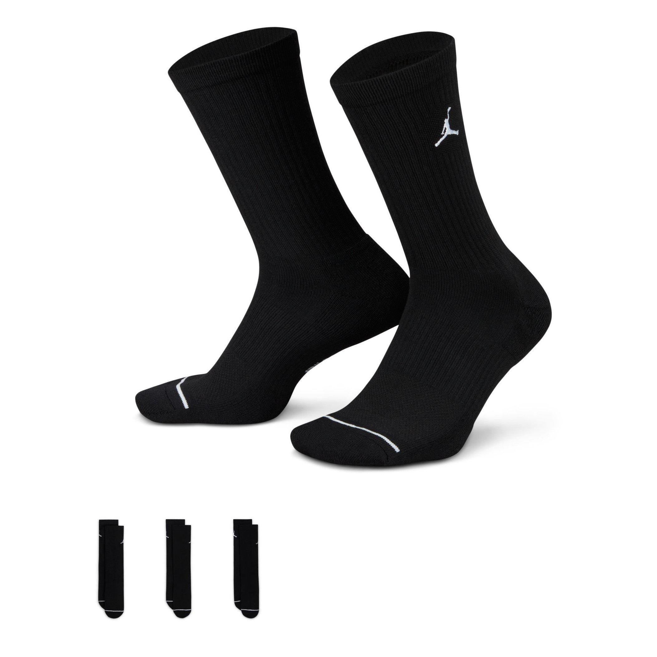 Air Jordan  Everyday Crew Socks (3 Pairs) - Black - 11-14.5 XL