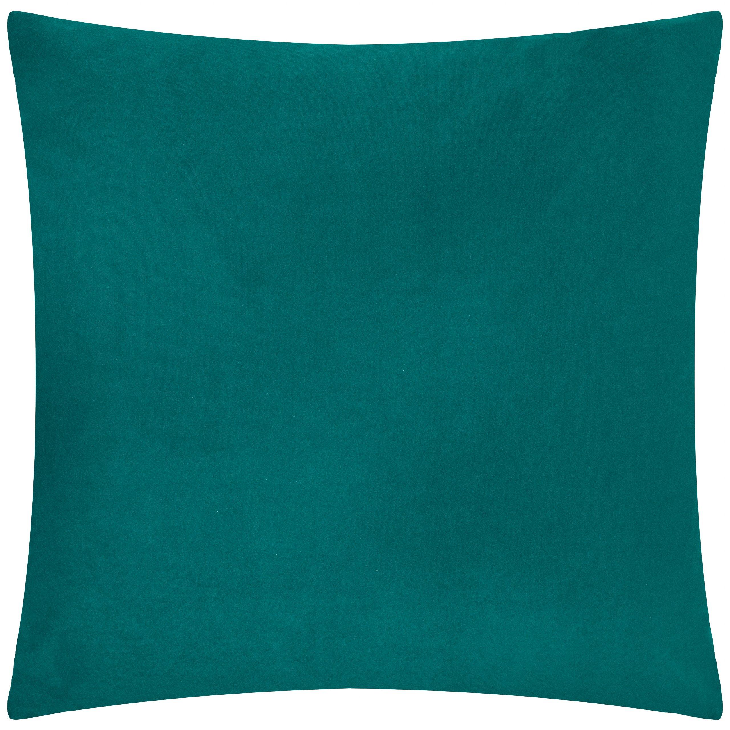 Teal - Paoletti - Evoke Cut Velvet Feather Filled Cushion - 4