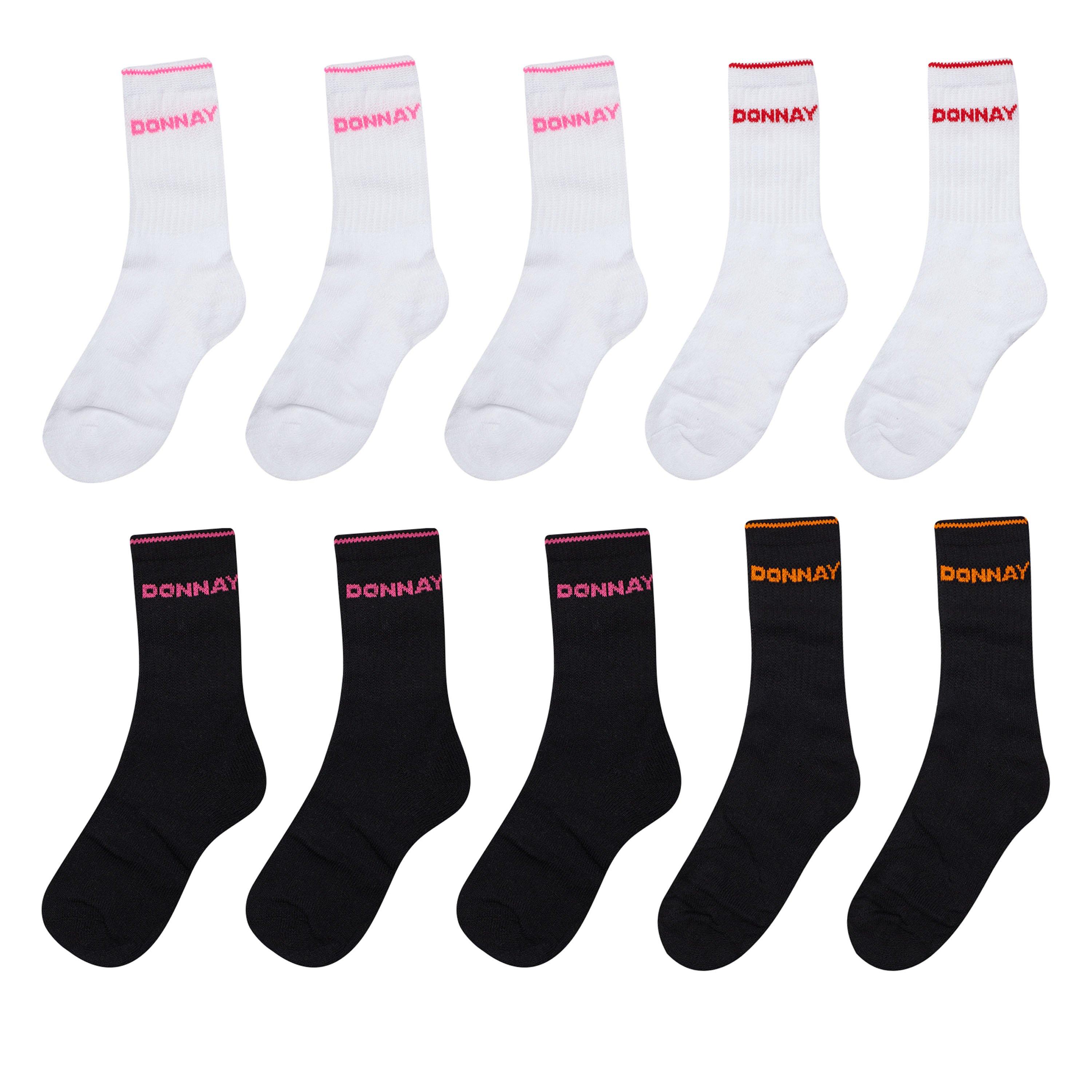 Donnay  Kids 10 Pack Crew Socks Children - Bright Asst - Chd C8-C13