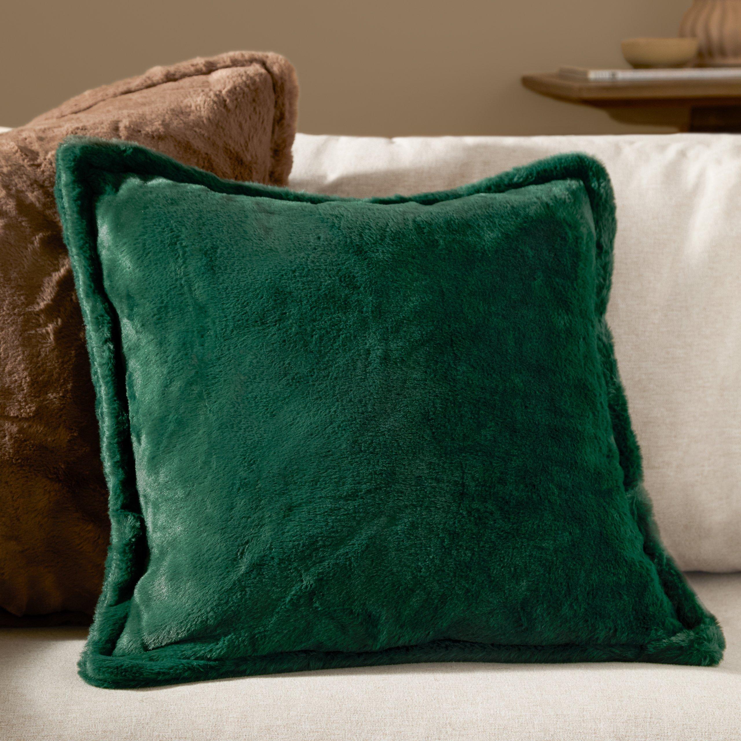 Needle Green - Furn - Kallu Faux Fur Feather Filled Cushion - 2
