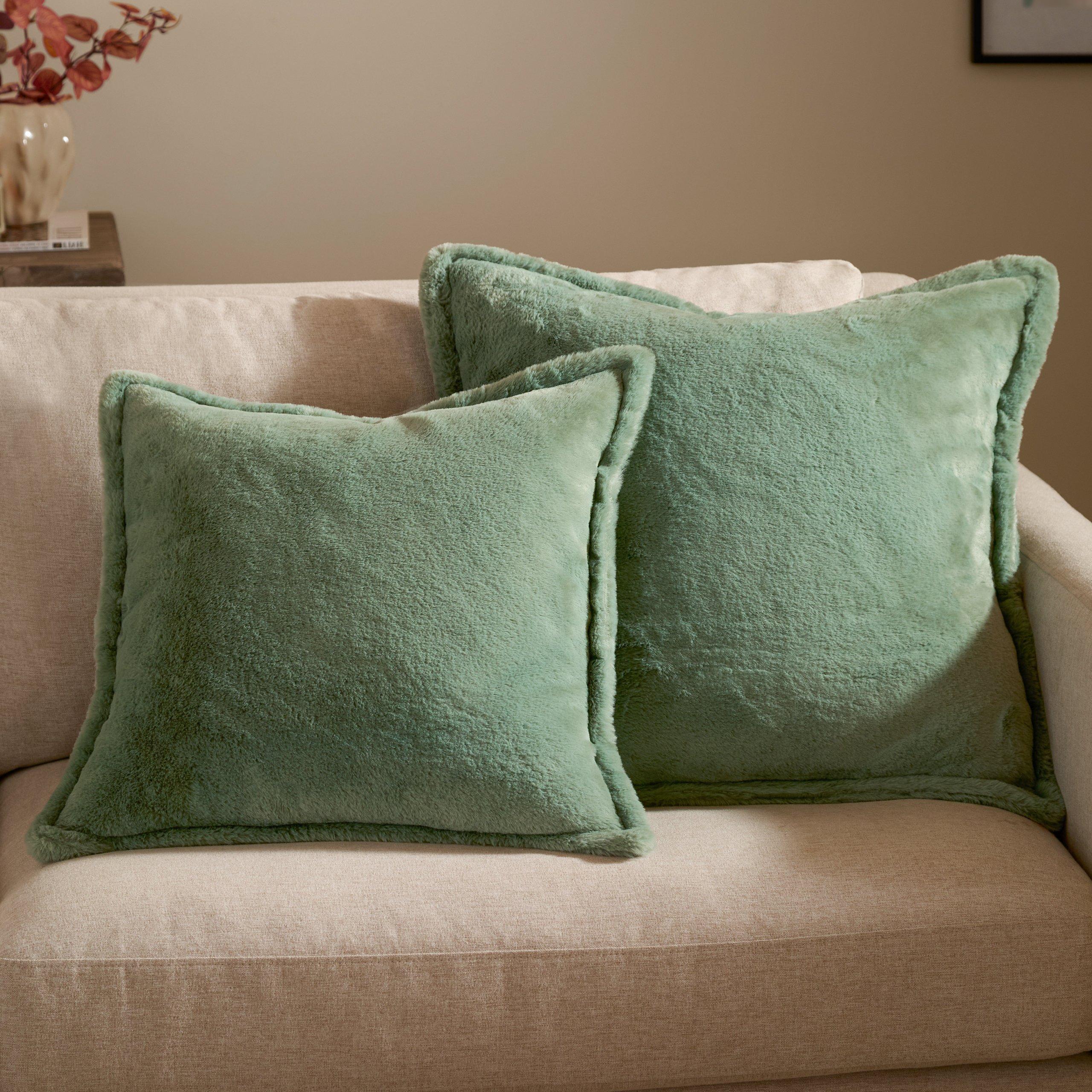 Frost Green - Furn - Kallu Faux Fur Feather Filled Cushion - 7