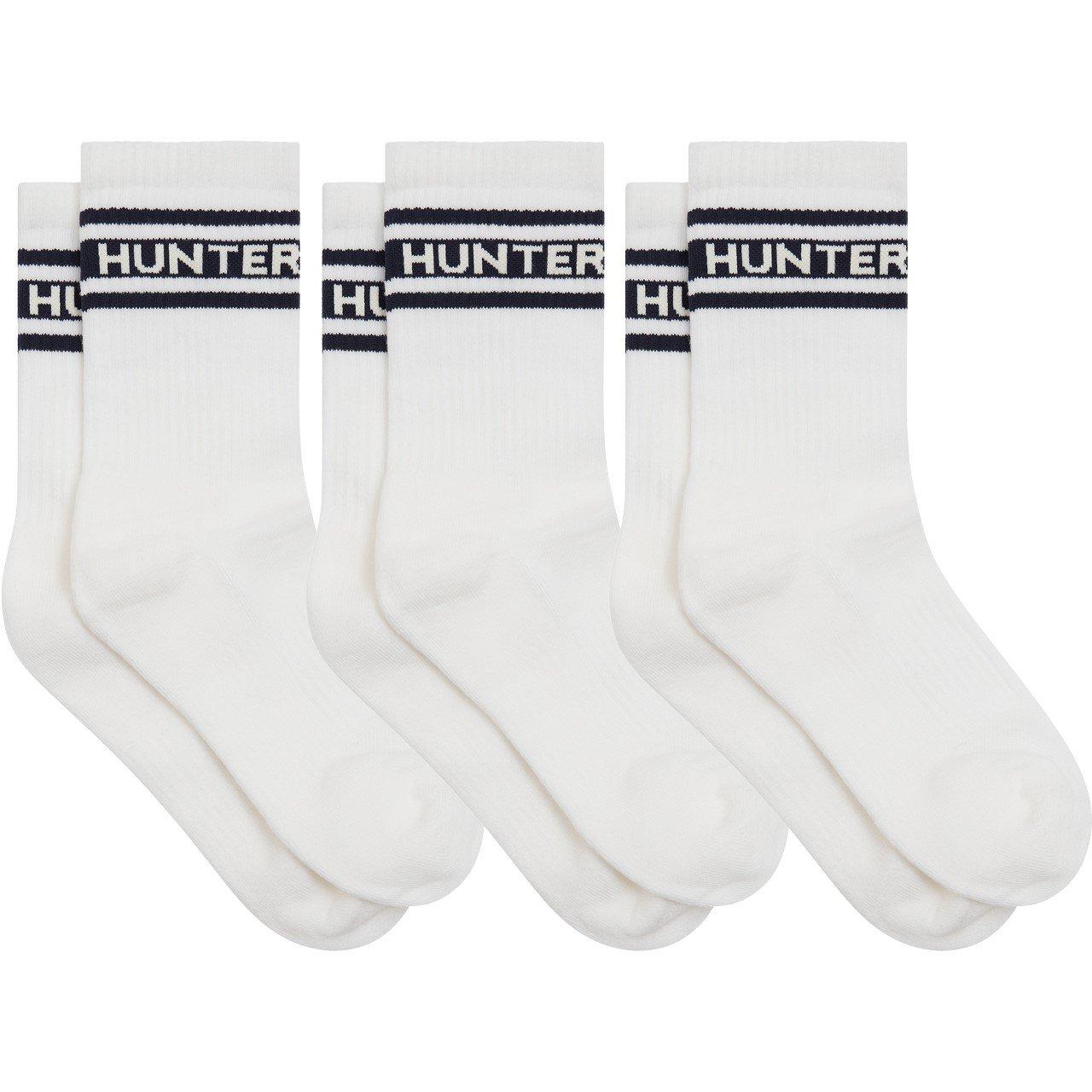 Hunter  3 Pack Crew Socks - White/Night - 9-12