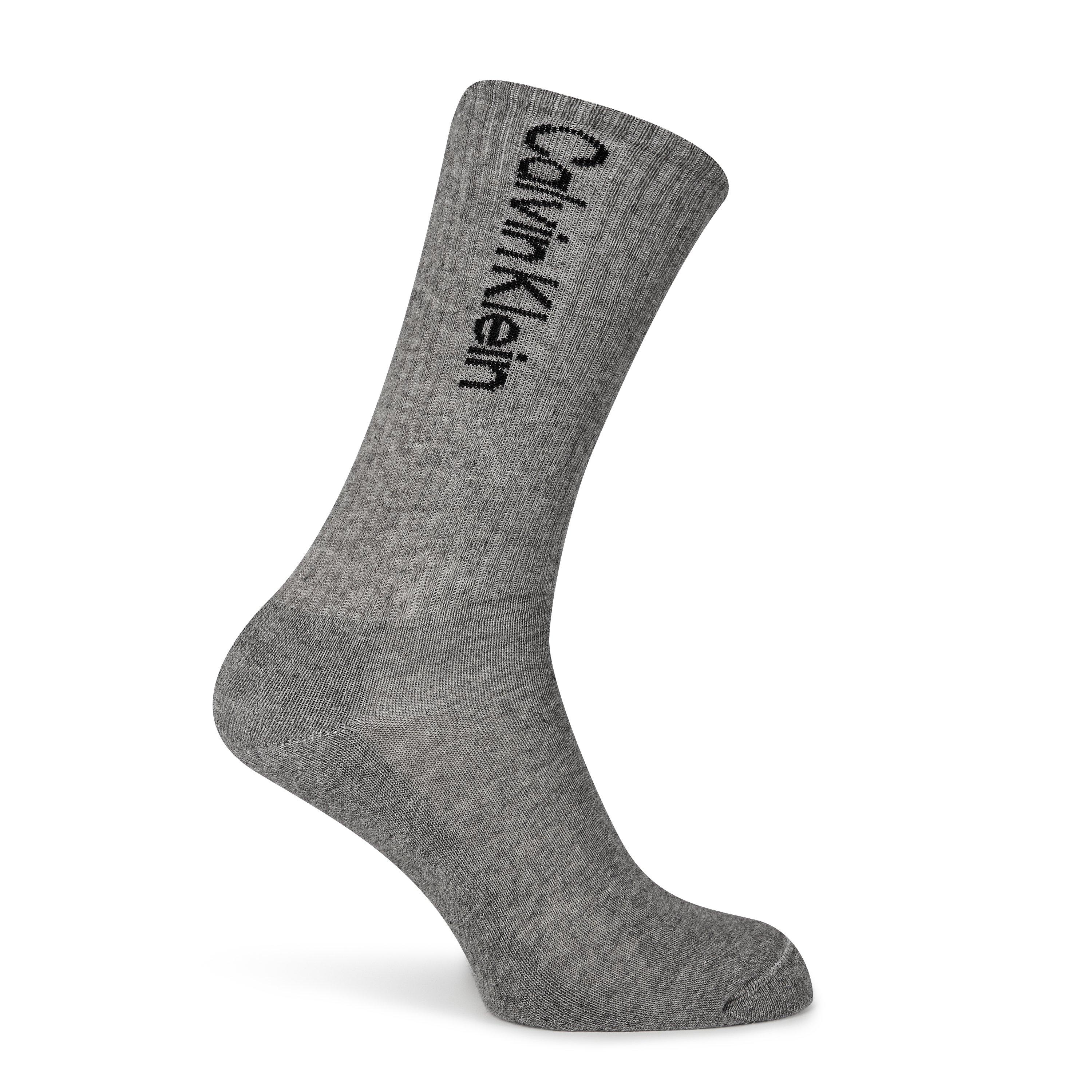 Blk/Wht/Gry - Calvin Klein - 3 Pack Sport Crew Socks - 3