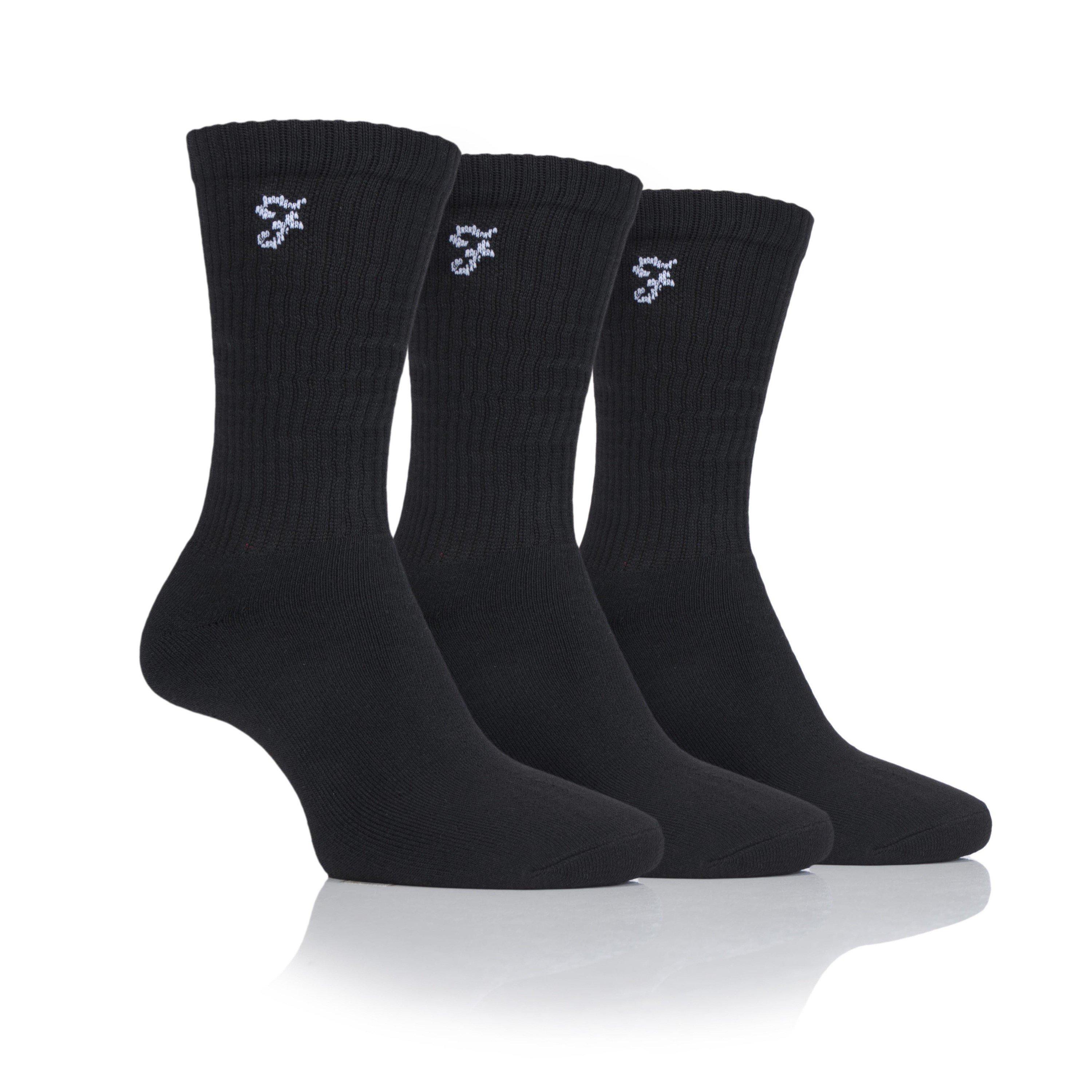 Farah Men's Cushi Crew Socks - Black - Mens 6-11