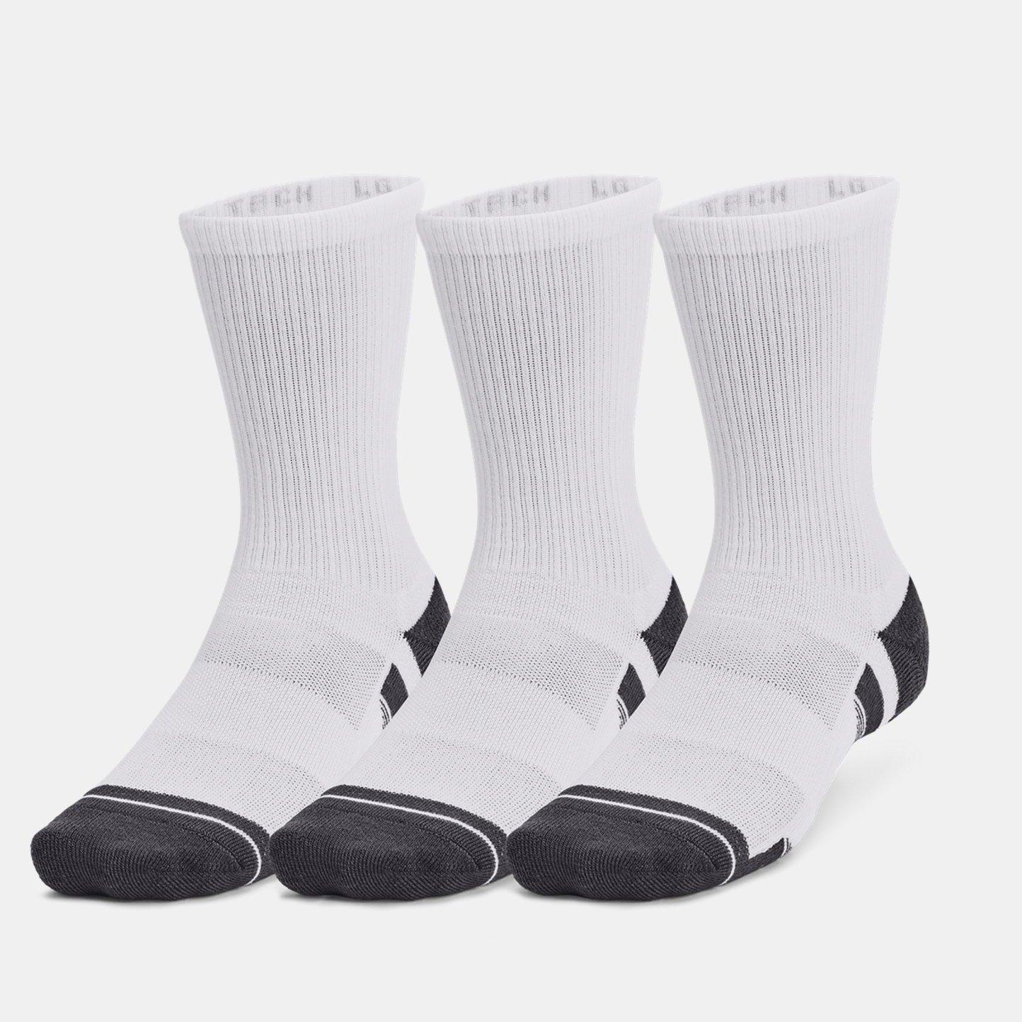 Under Armour  Kids Ua Performance Tech 3-Pack Crew Socks Kids' - White - C13-4