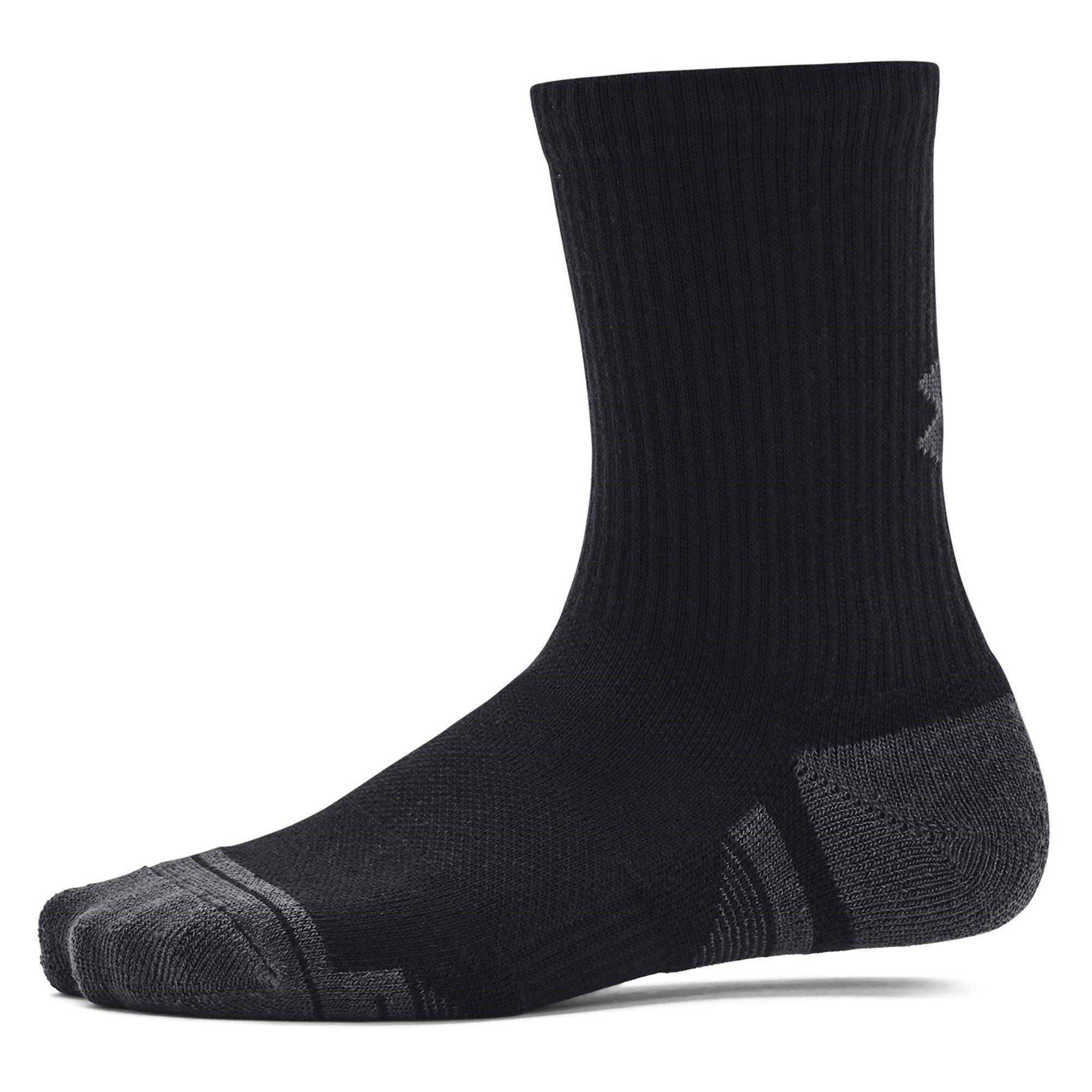 Black - Under Armour - UA Performance Tech 3-Pack Crew Socks Kids' - 4