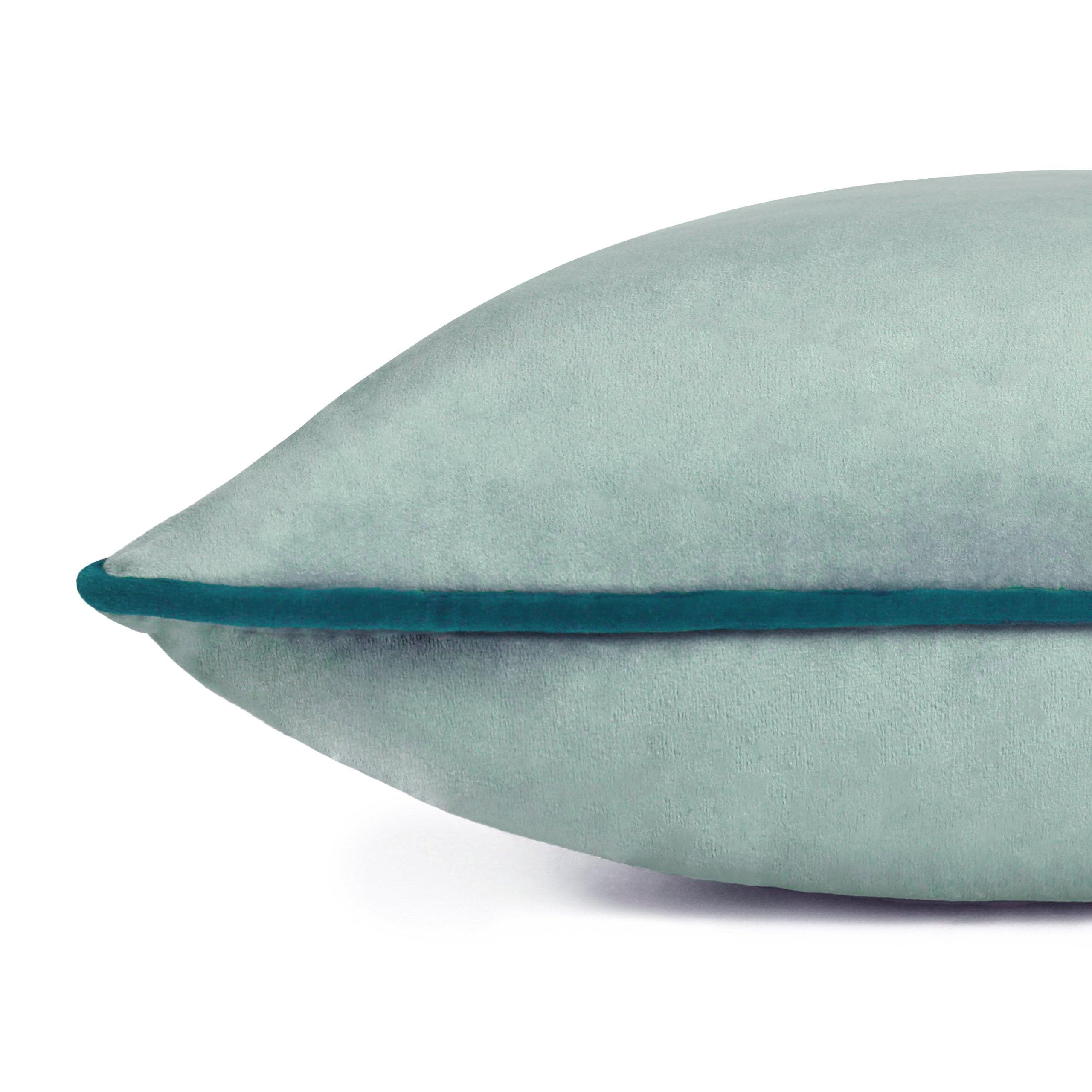 Mineral/Teal - Furn - Meridian Velvet Feather Filled Cushion - 5