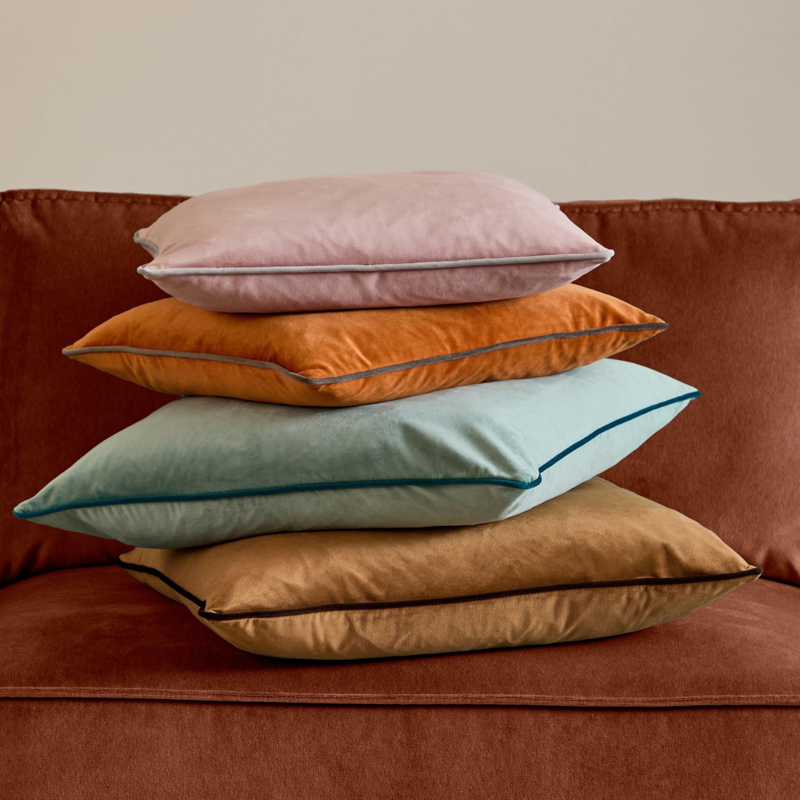 Mineral/Teal - Furn - Meridian Velvet Feather Filled Cushion - 7