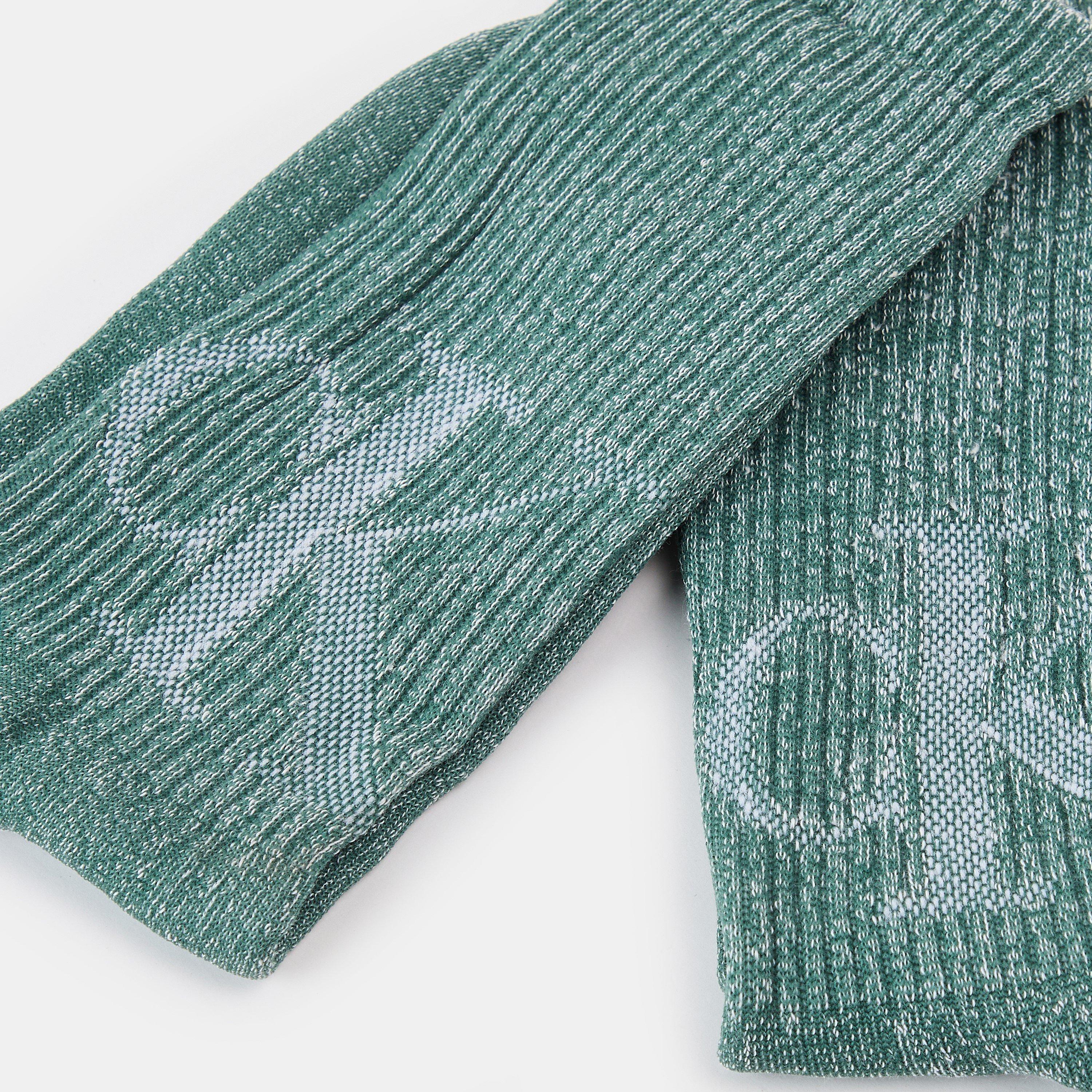 Drk Grn/White - Calvin Klein - Men's Crew Socks - 2