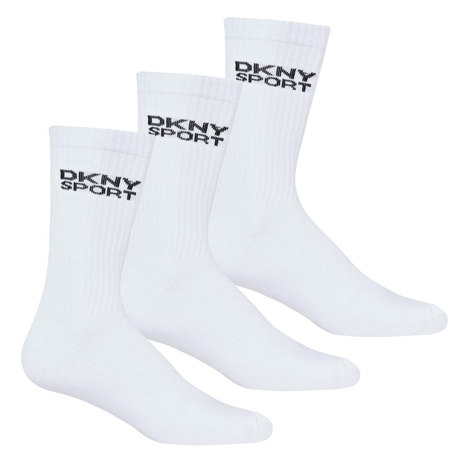 White - DKNY - Mens 3 Pack Sports Socks Radde - 1