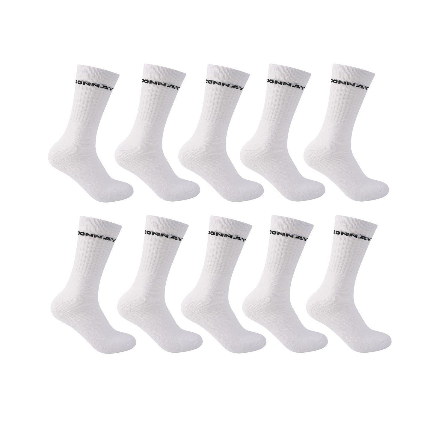 White - Donnay - 10 Pack Crew Socks 12+ - 1