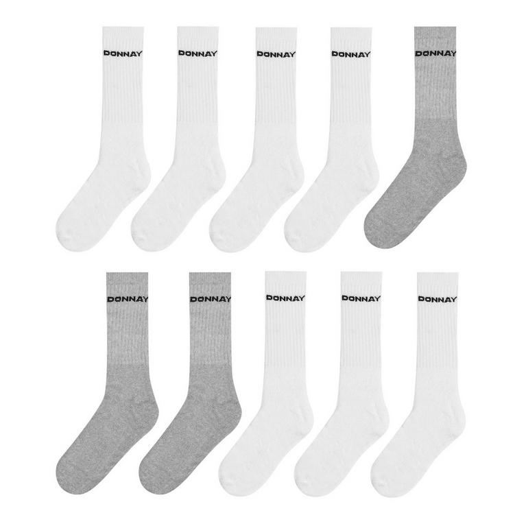 Blanc - Donnay - 10 Pack Crew Socks Plus Size Mens - 1