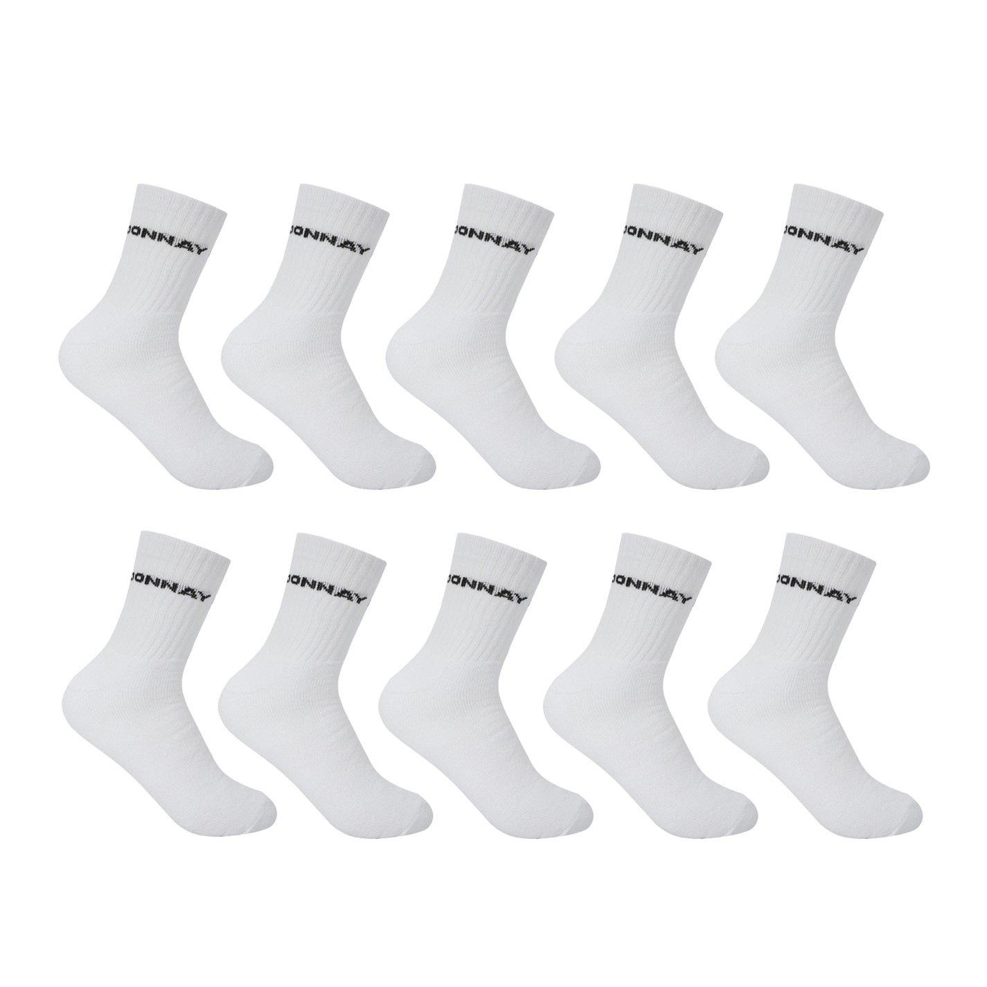White - Donnay - Crew 10 Pack Sports Socks Mens - 1