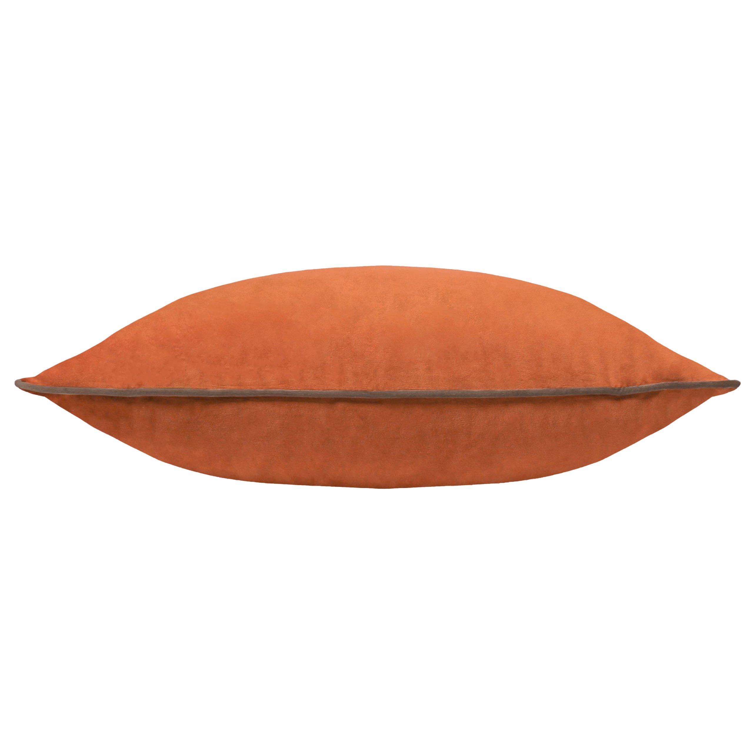 Pumpkin/Mocha - Furn - Meridian Velvet Fibre Filled Cushion - 4