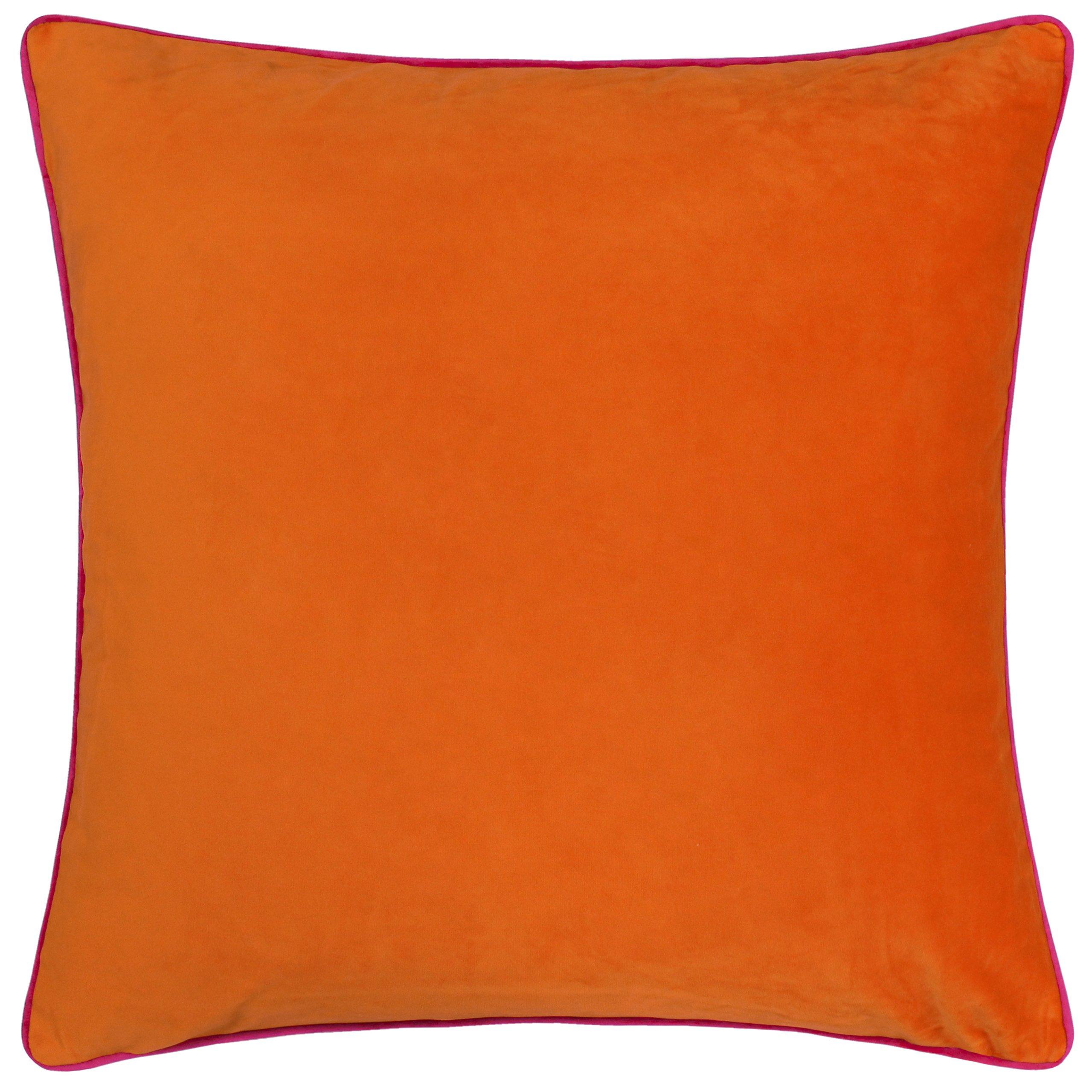 Clementine/Hot - Furn - Meridian Velvet Fibre Filled Cushion - 1