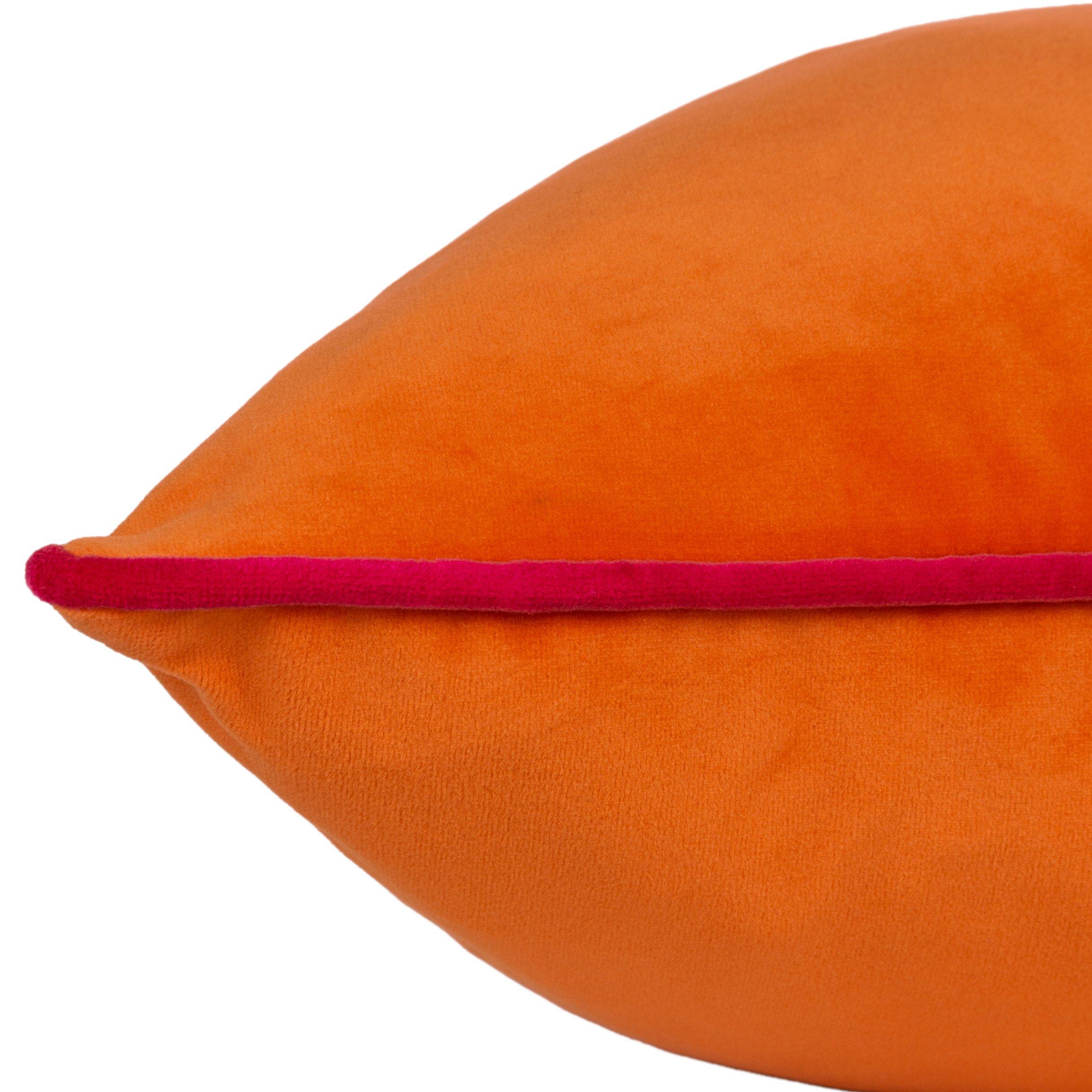Clementine/Hot - Furn - Meridian Velvet Fibre Filled Cushion - 5