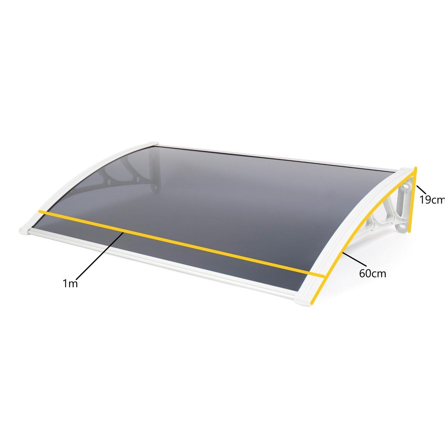 White - Greenhurst - 1m Tinted Door Canopy - 2