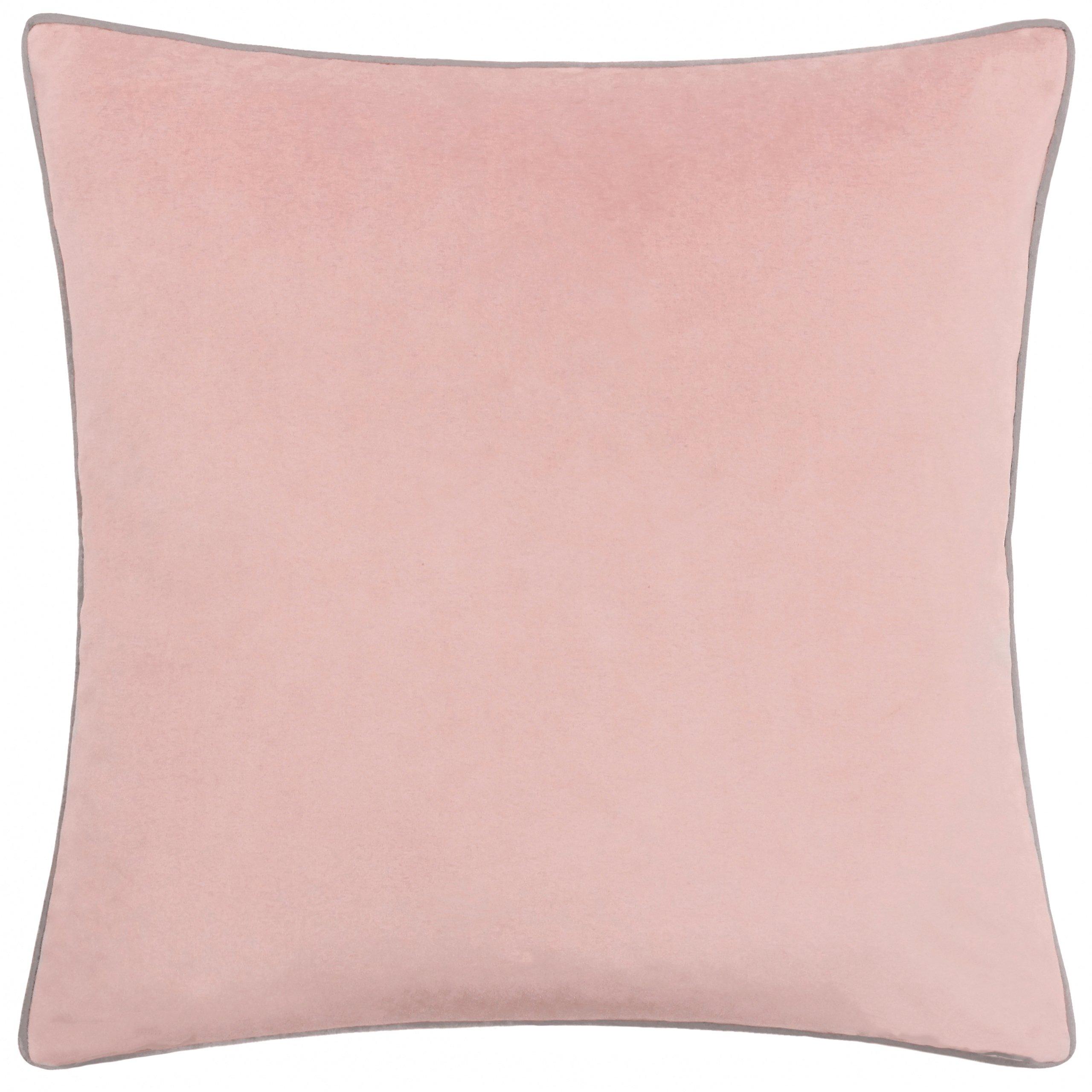 Blush/Grey - Furn - Meridian Velvet Feather Filled Cushion - 1