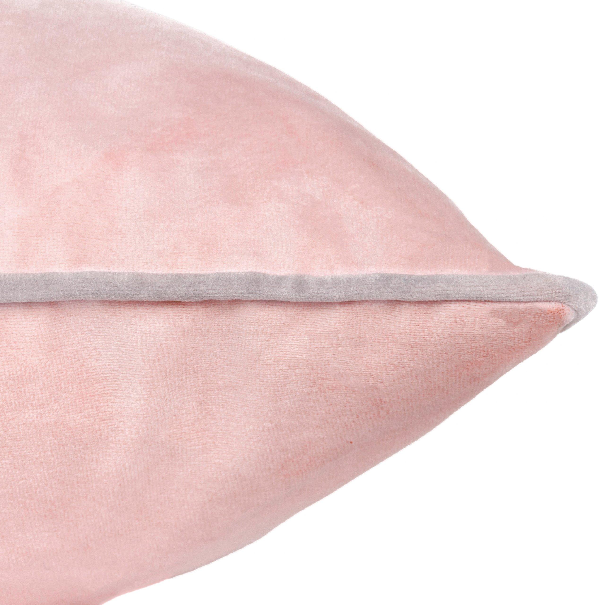 Blush/Grey - Furn - Meridian Velvet Feather Filled Cushion - 5