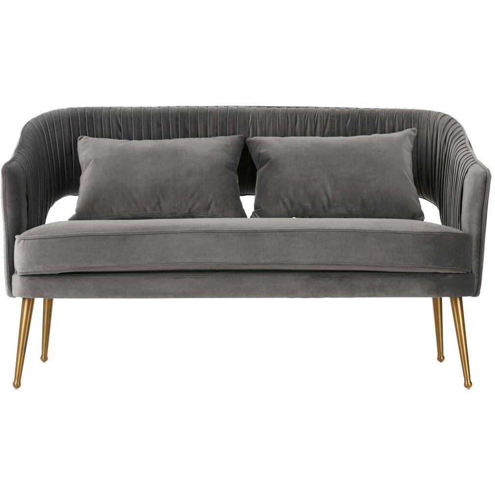 Fifty Five South  Hendricks Velvet Sofa Grey