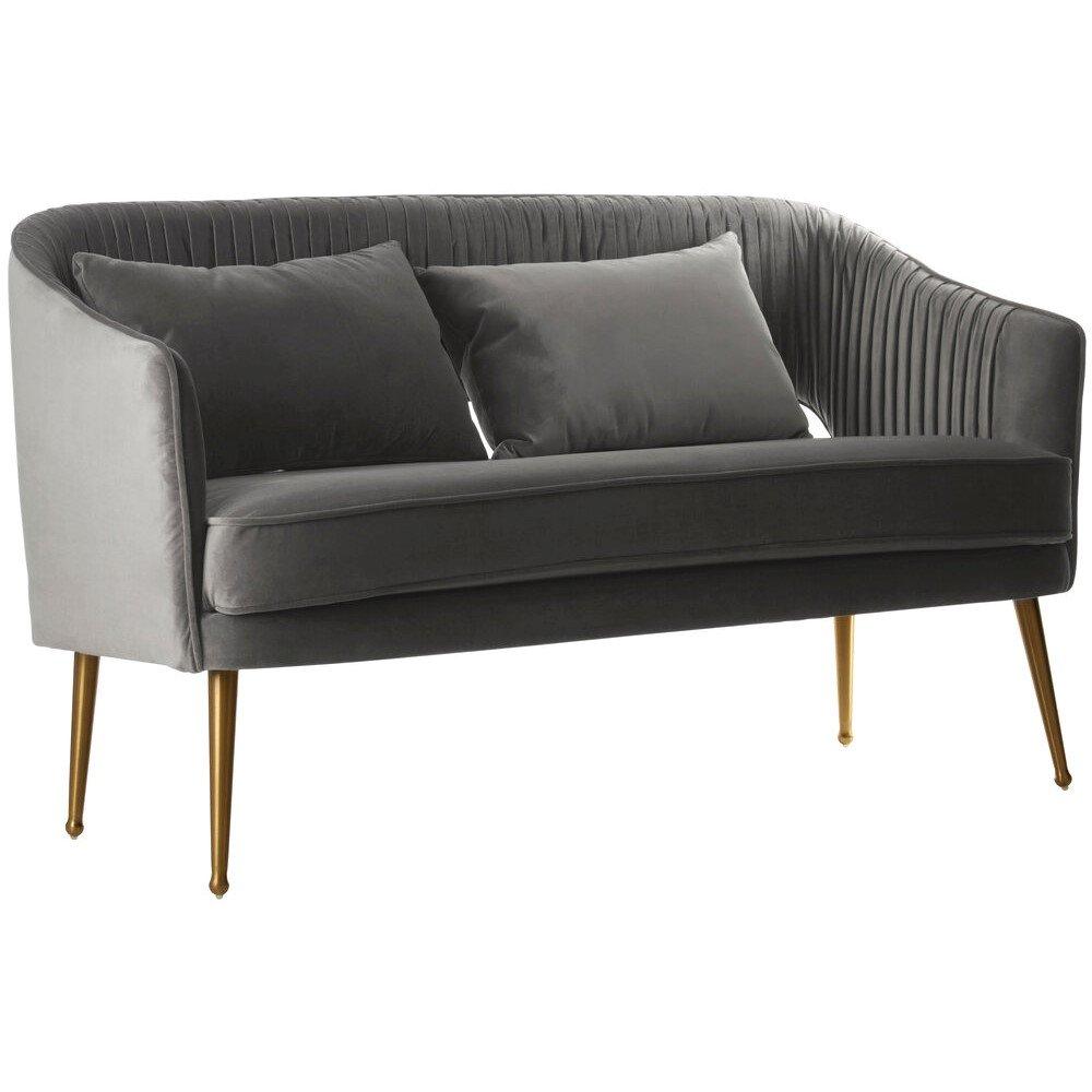 Grey - Fifty Five South - Hendricks Grey Velvet Sofa - 3