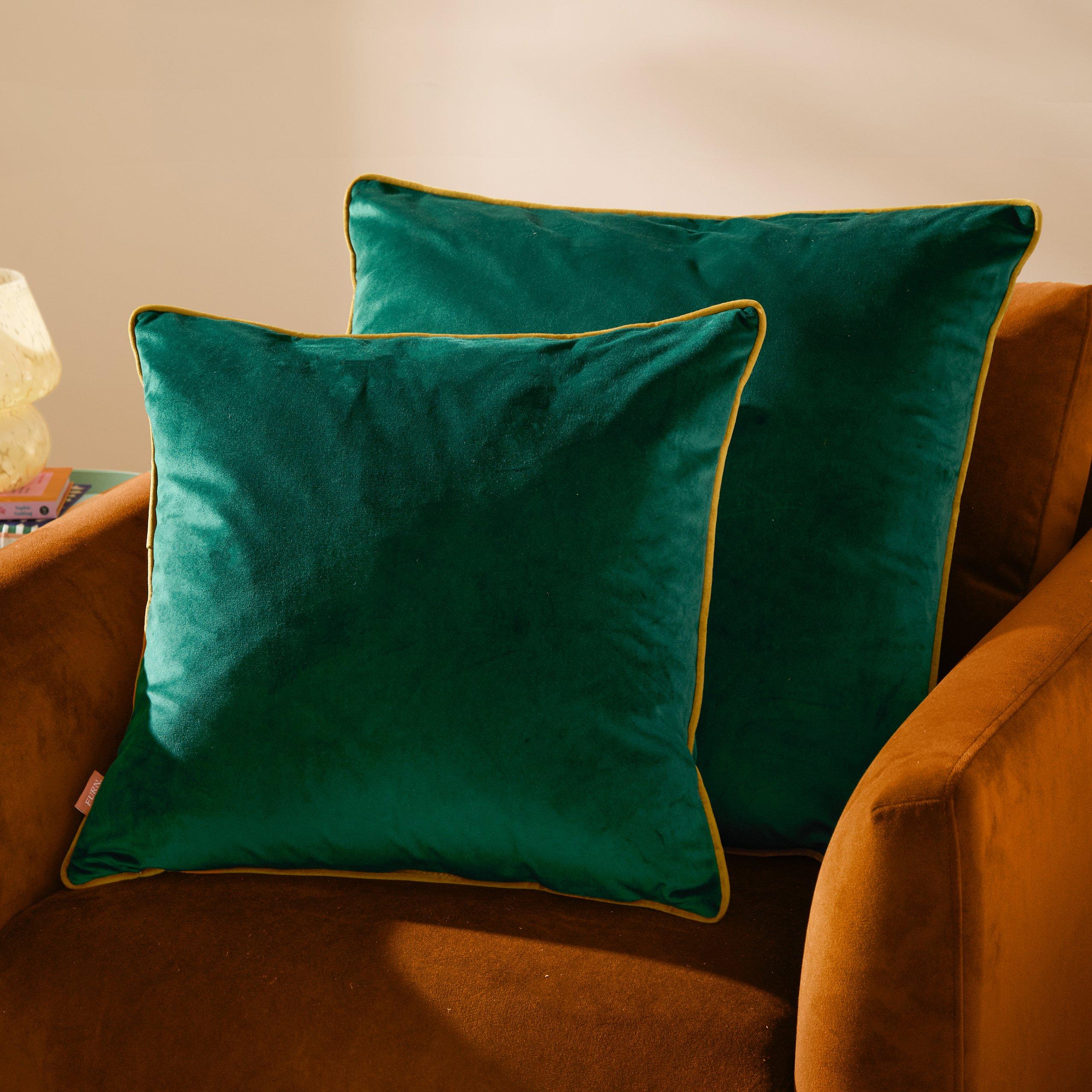 Emerald/Moss - Furn - Meridian Velvet Feather Filled Cushion - 6