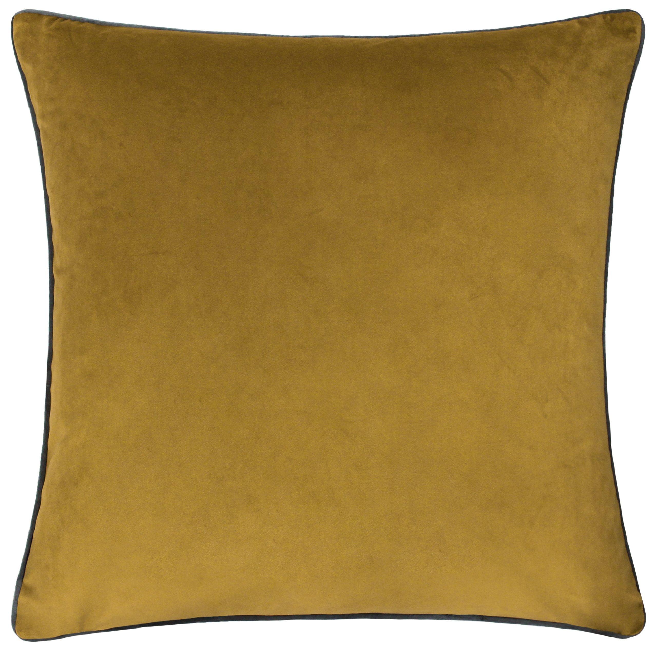 Moss/Charcoal - Furn - Meridian Velvet Fibre Filled Cushion - 1