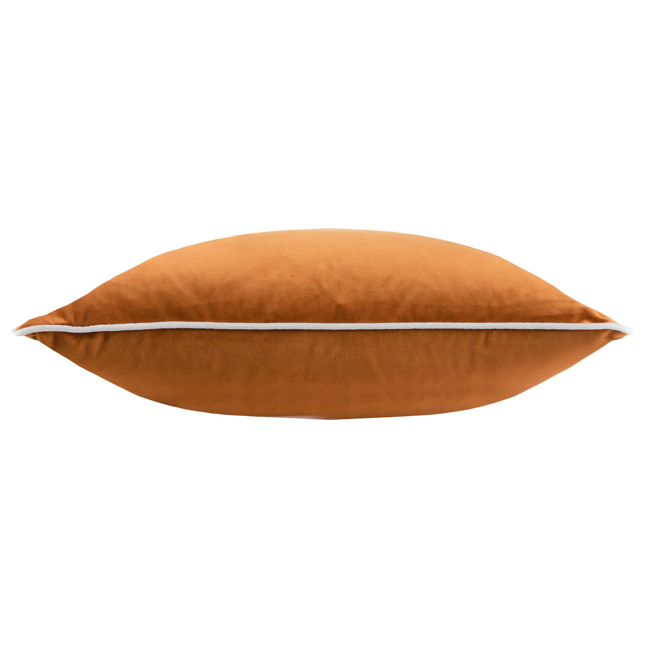 Ginger/Ecru - Furn - Meridian Velvet Feather Filled Cushion - 4