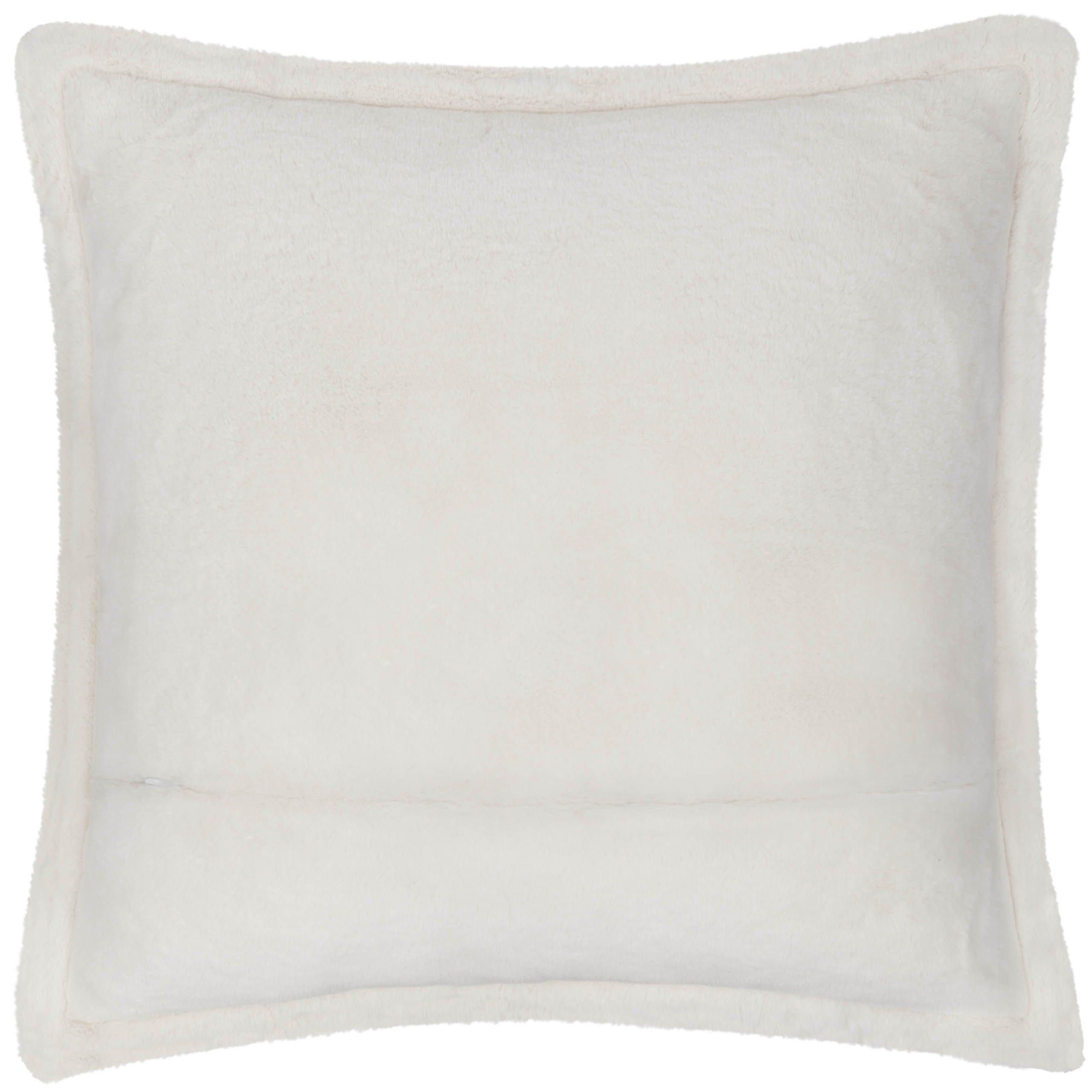 Ecru - Furn - Kallu Faux Fur Feather Filled Cushion - 4