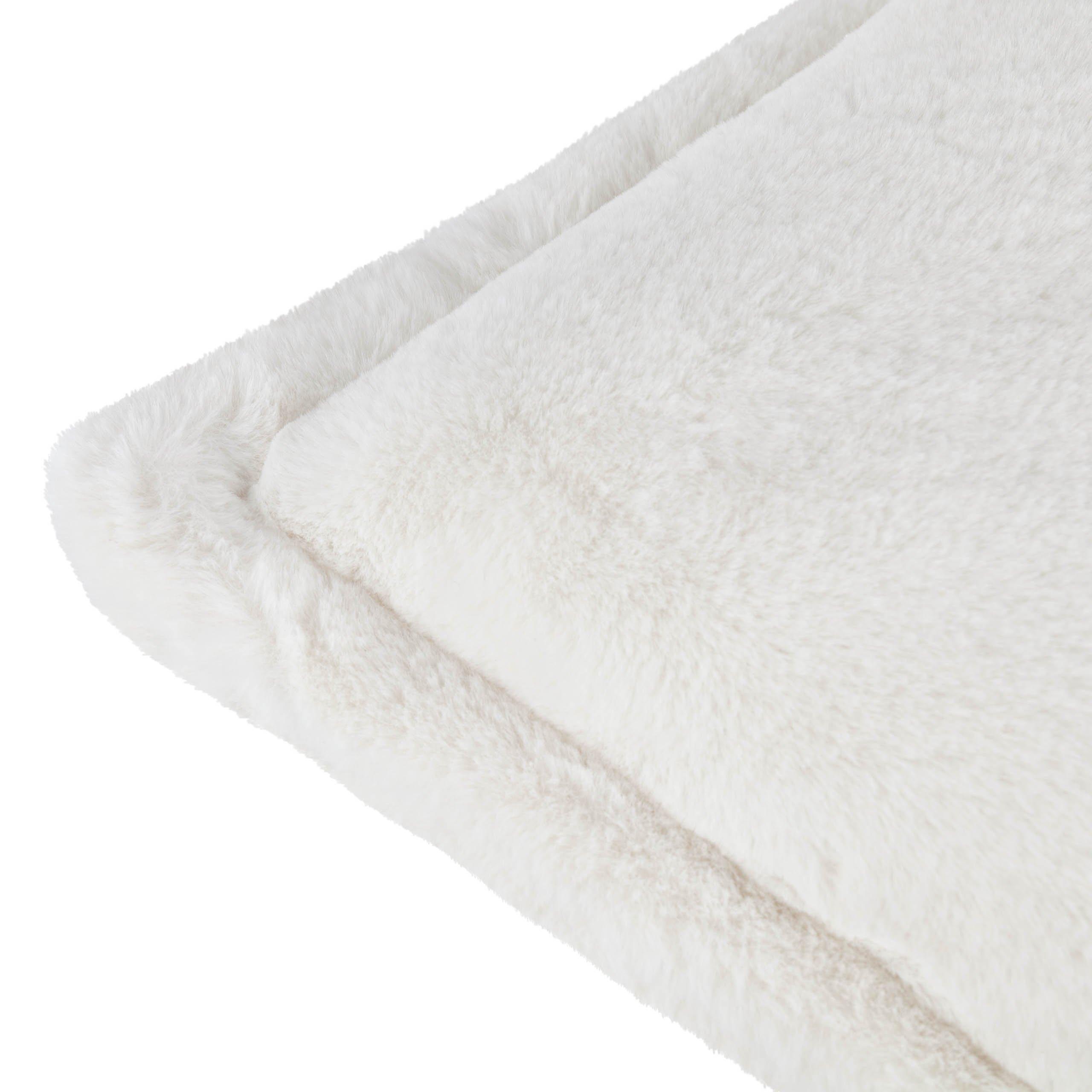Ecru - Furn - Kallu Faux Fur Feather Filled Cushion - 6