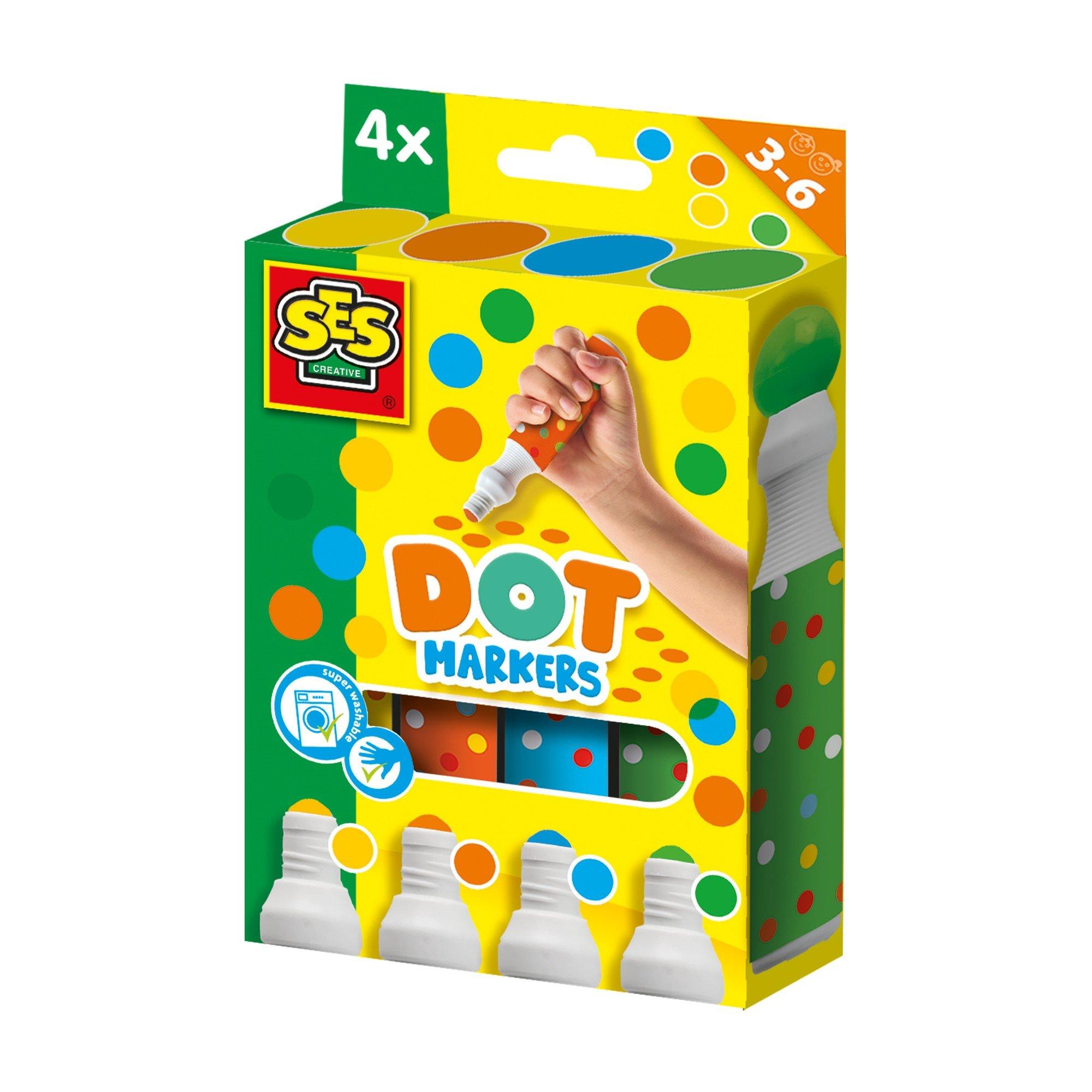 Ses Creative  Kids Dot Markers - 4 Colours Xxl - 