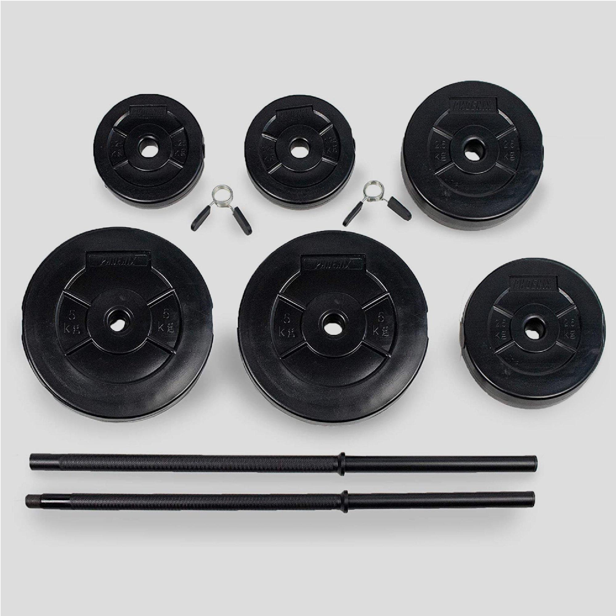 Black - Phoenix Fitness - 20KG Barbell Weight Set - 3