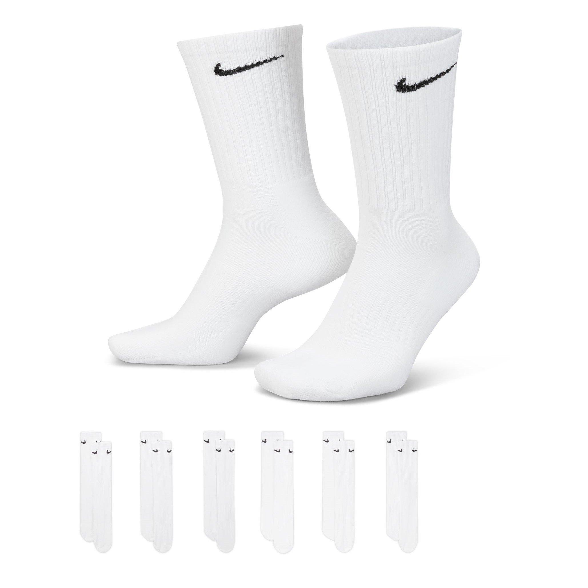 Bijelo/Crno - Nike - Nike 6Pk Crew Sox Jn00 - 1