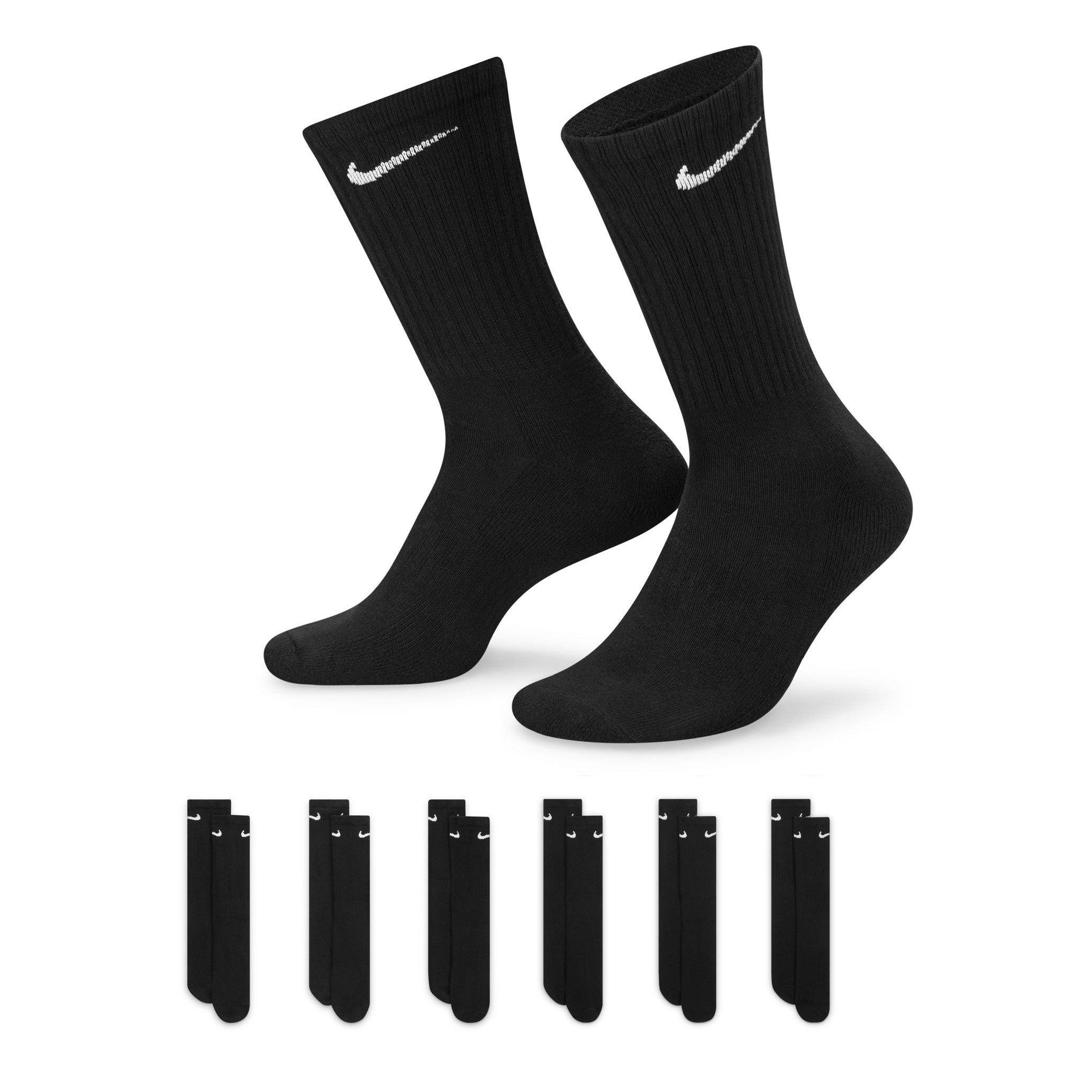 Crno/Bijelo - Nike - Nike 6Pk Crew Sox Jn00 - 1