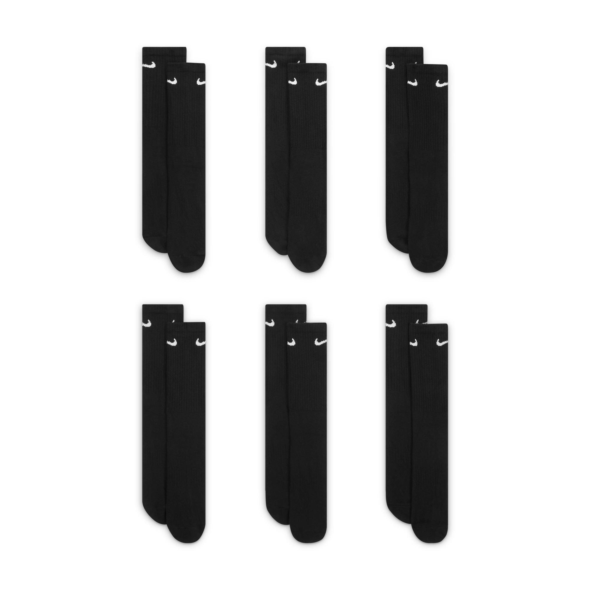 Crno/Bijelo - Nike - Nike 6Pk Crew Sox Jn00 - 3